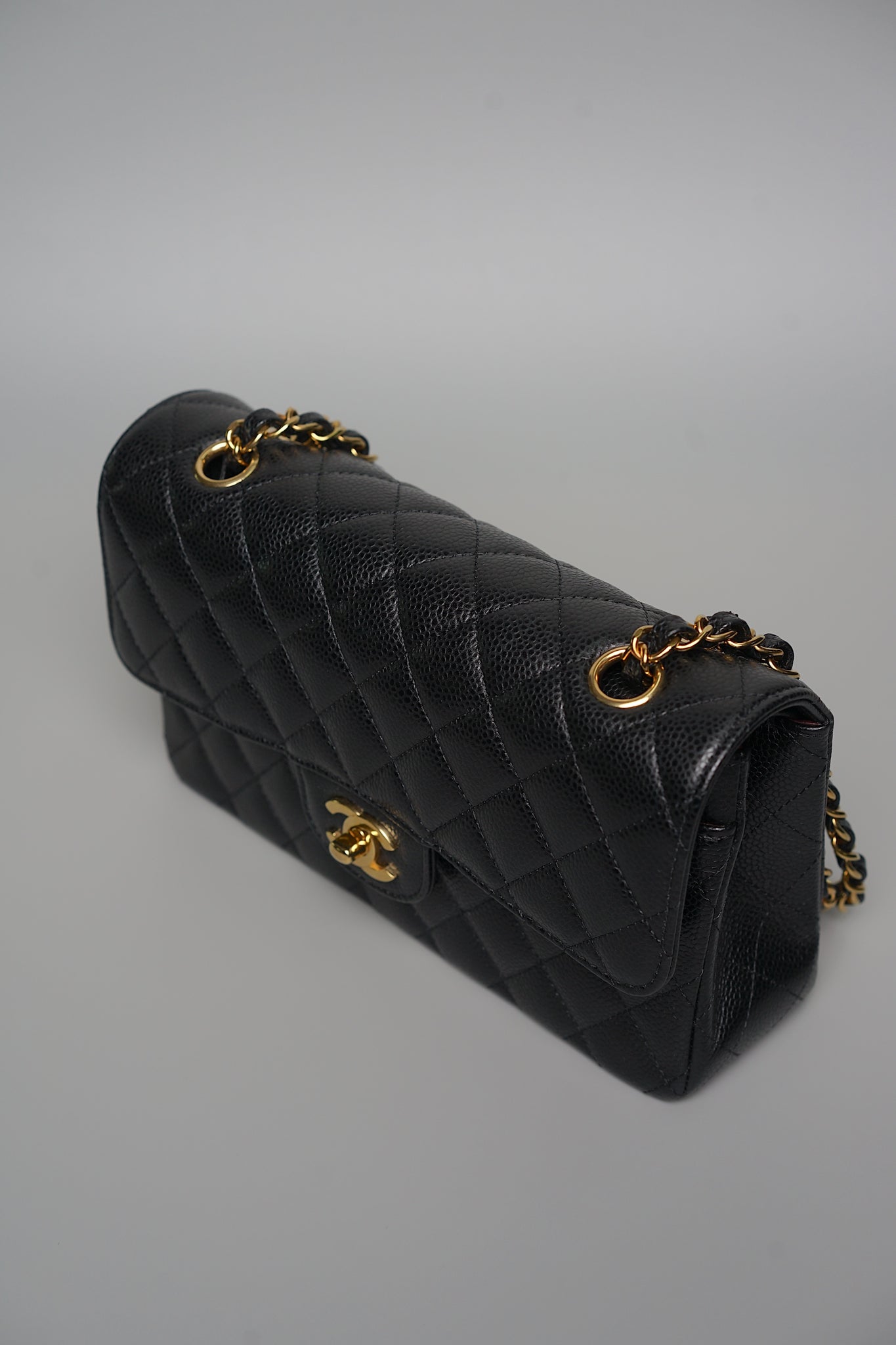 Chanel Small Double Flap in Black Caviar Ghw