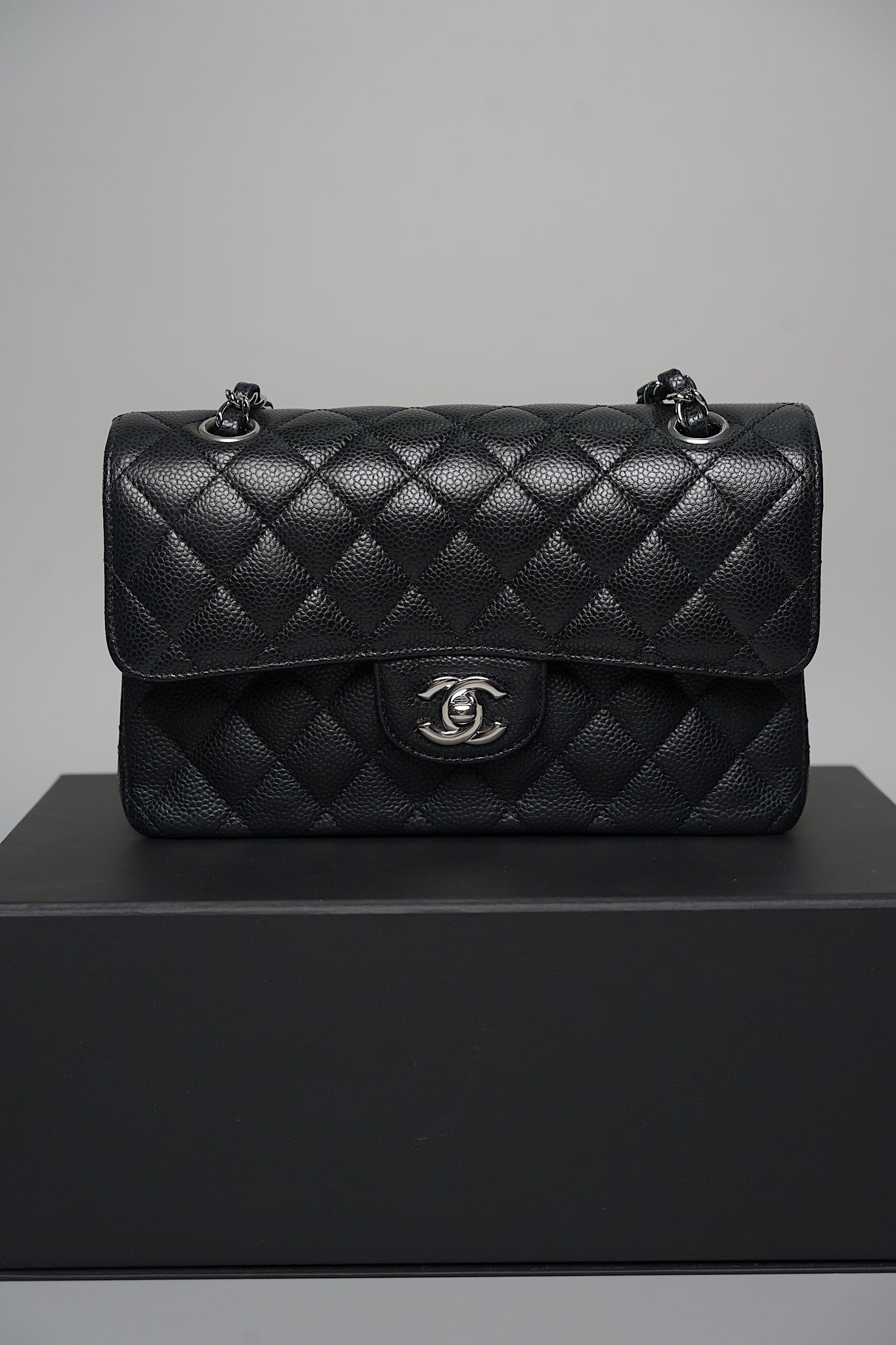Chanel Small Double Flap in Black Caviar Shw