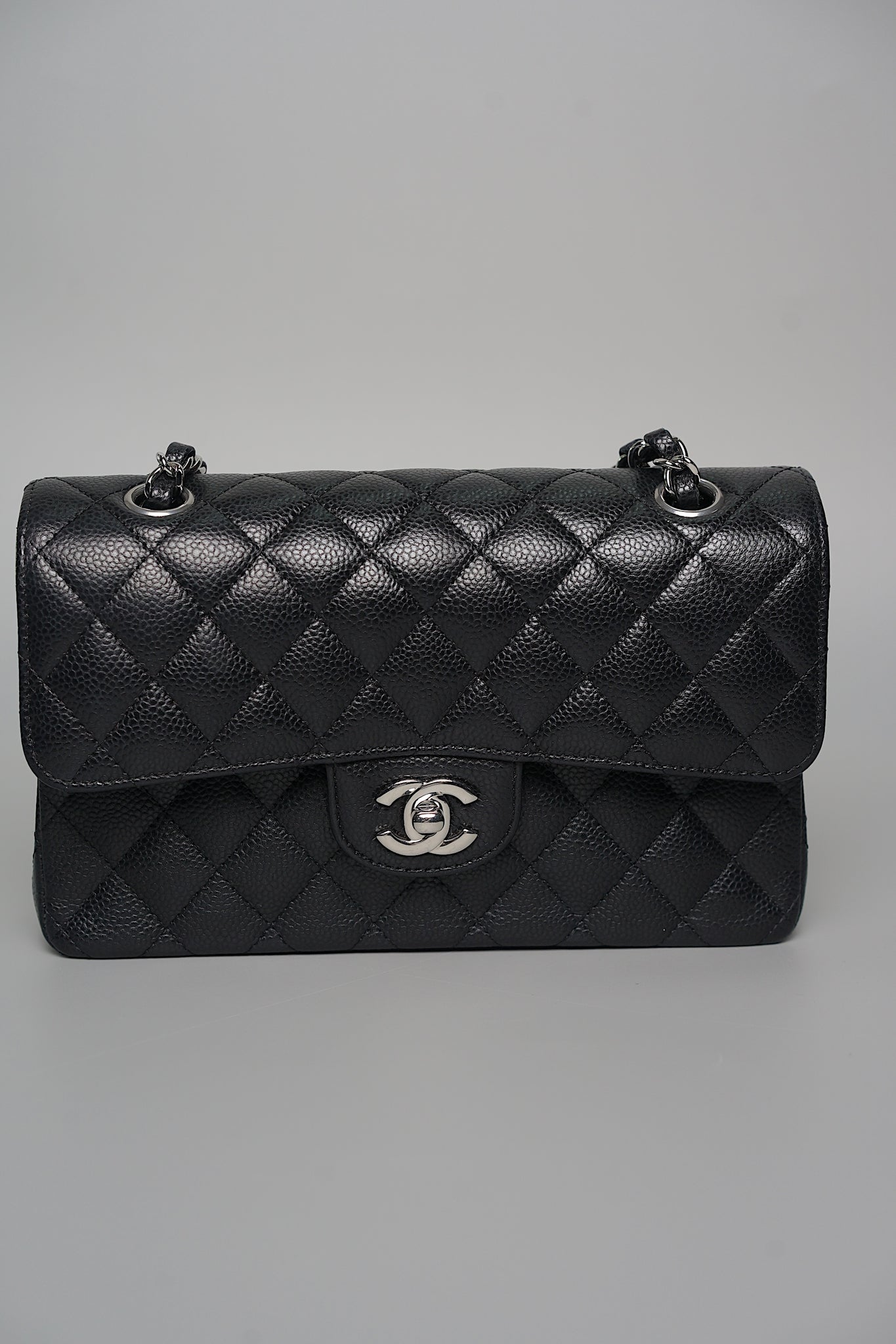 Chanel Small Double Flap in Black Caviar Shw