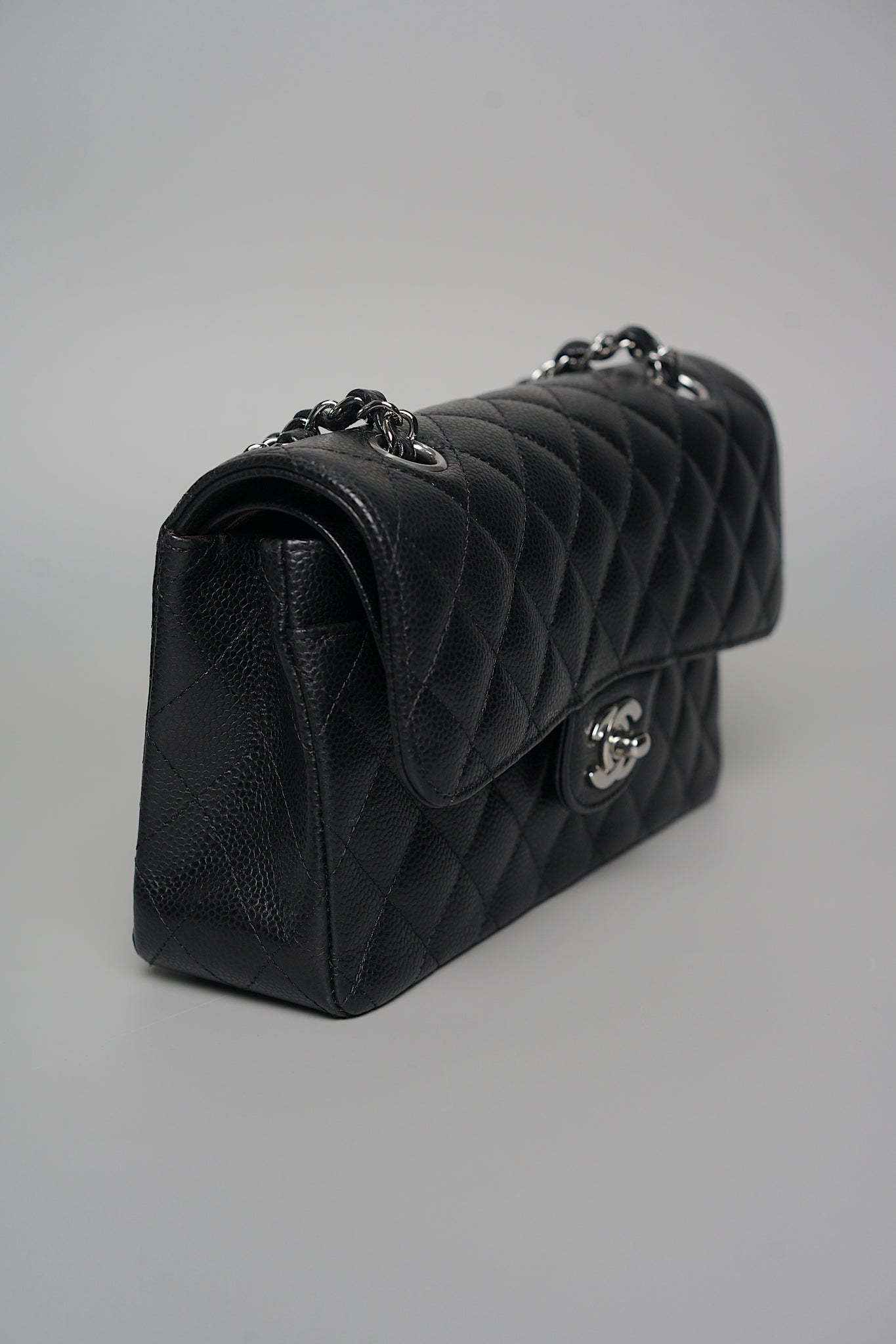 Chanel Small Double Flap in Black Caviar Shw