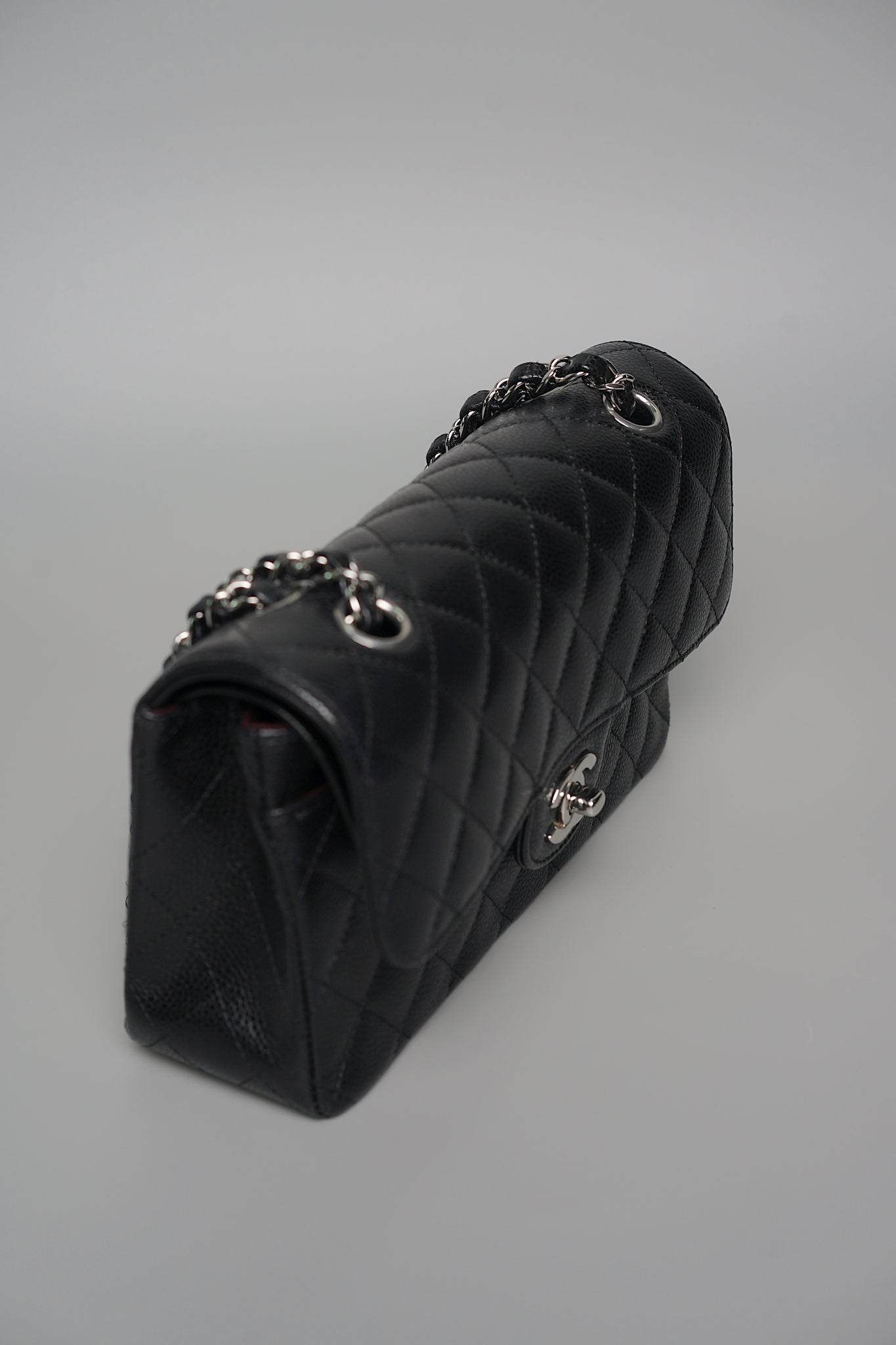 Chanel Small Double Flap in Black Caviar Shw