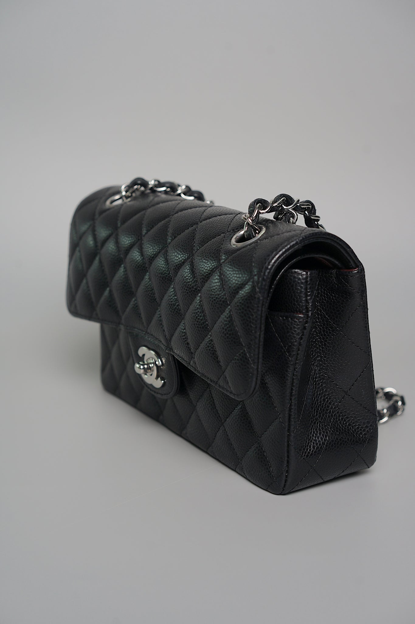 Chanel Small Double Flap in Black Caviar Shw