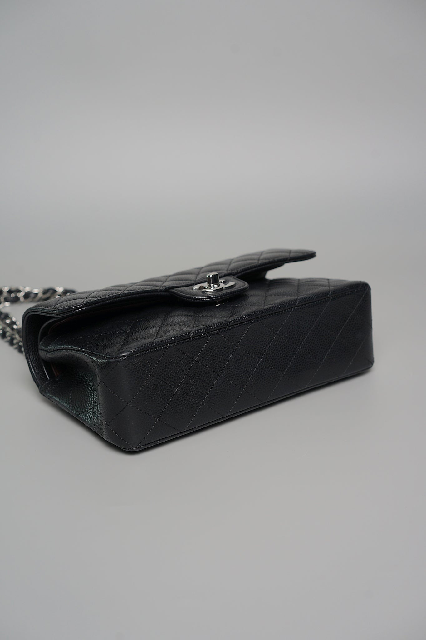 Chanel Small Double Flap in Black Caviar Shw