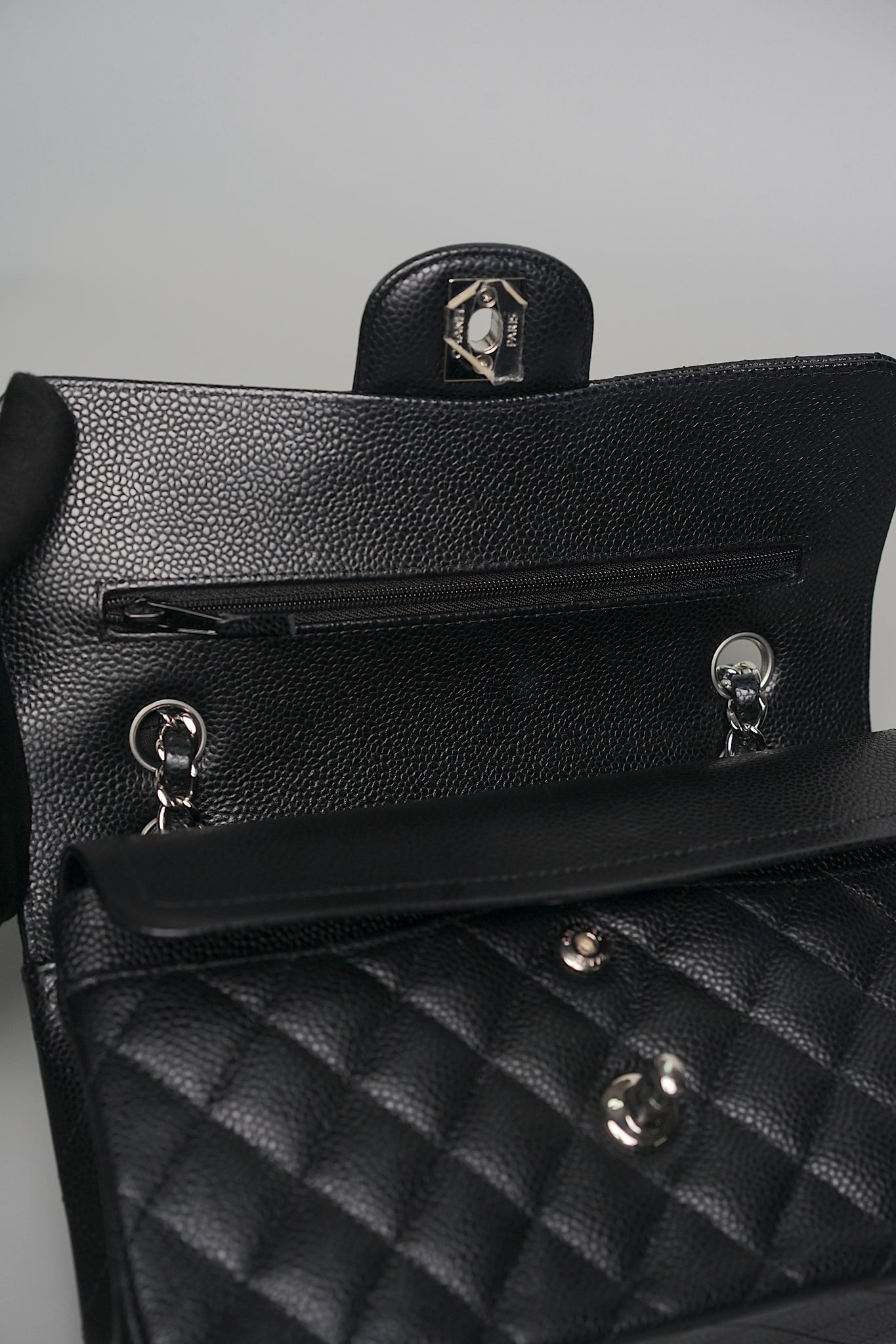 Chanel Small Double Flap in Black Caviar Shw