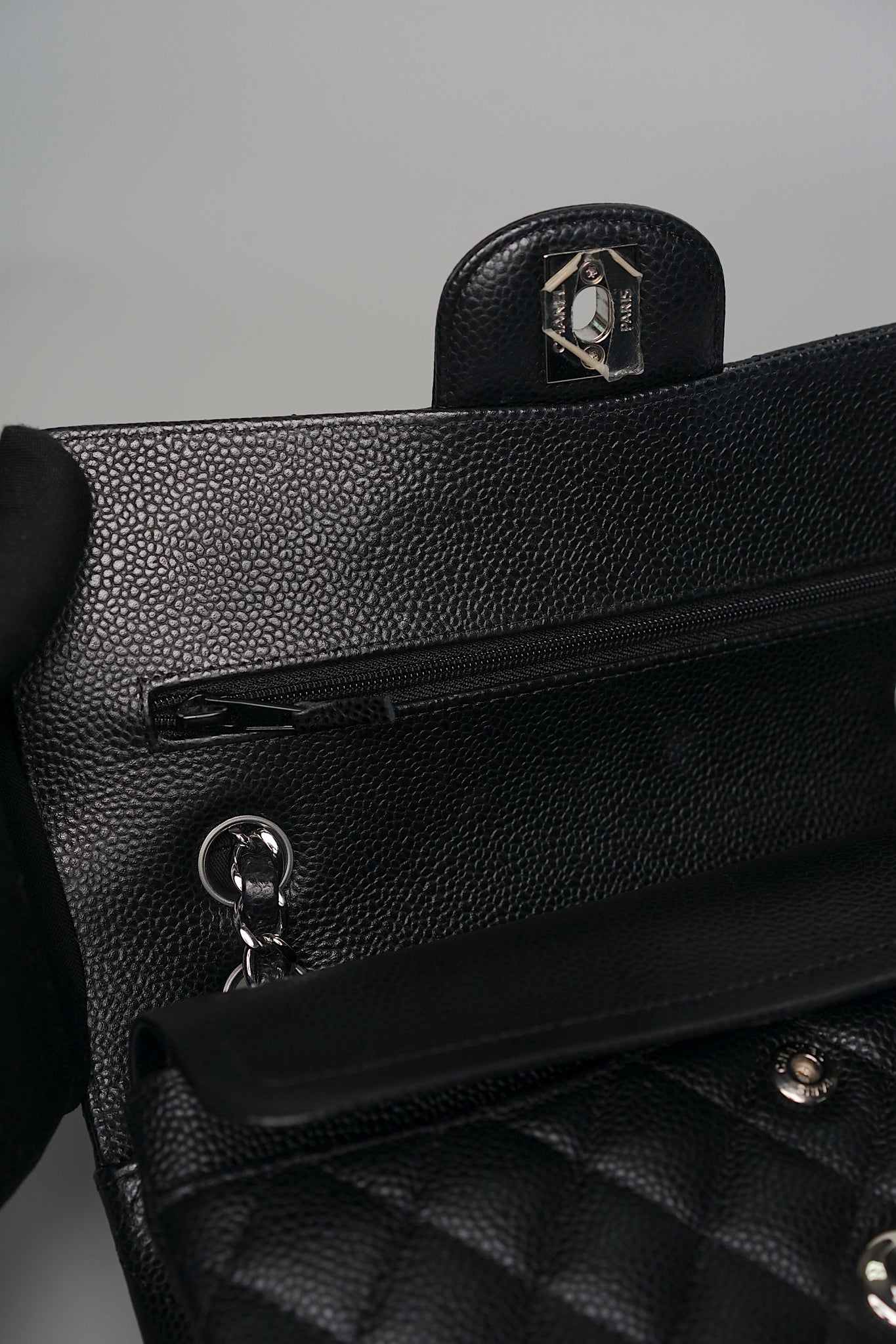 Chanel Small Double Flap in Black Caviar Shw