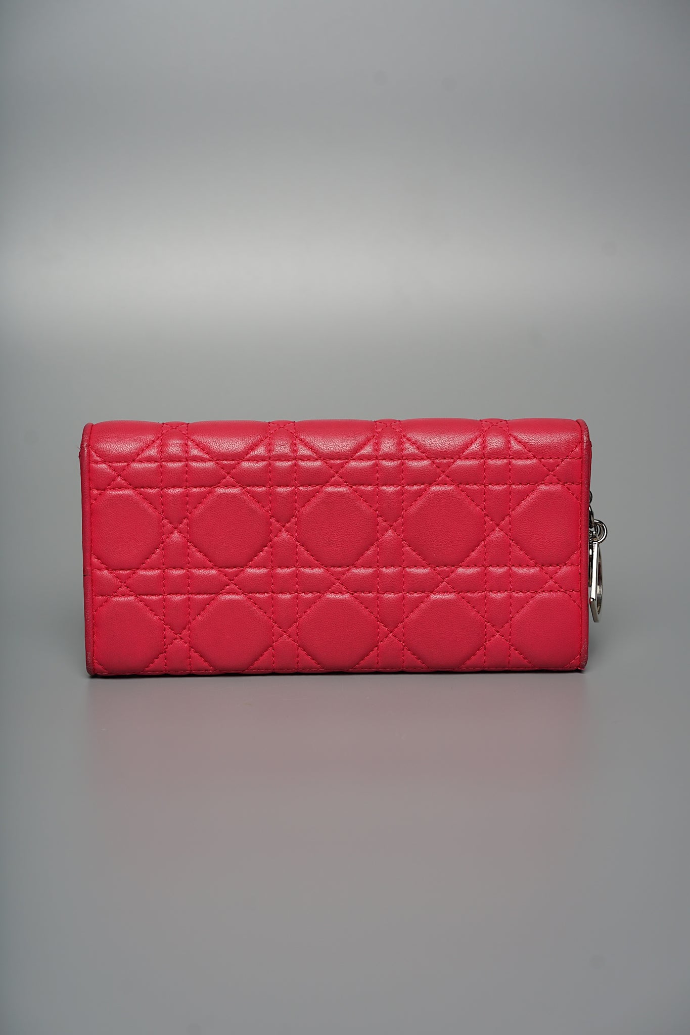 Dior Quilted Cannage Long Wallet in Pink Shw