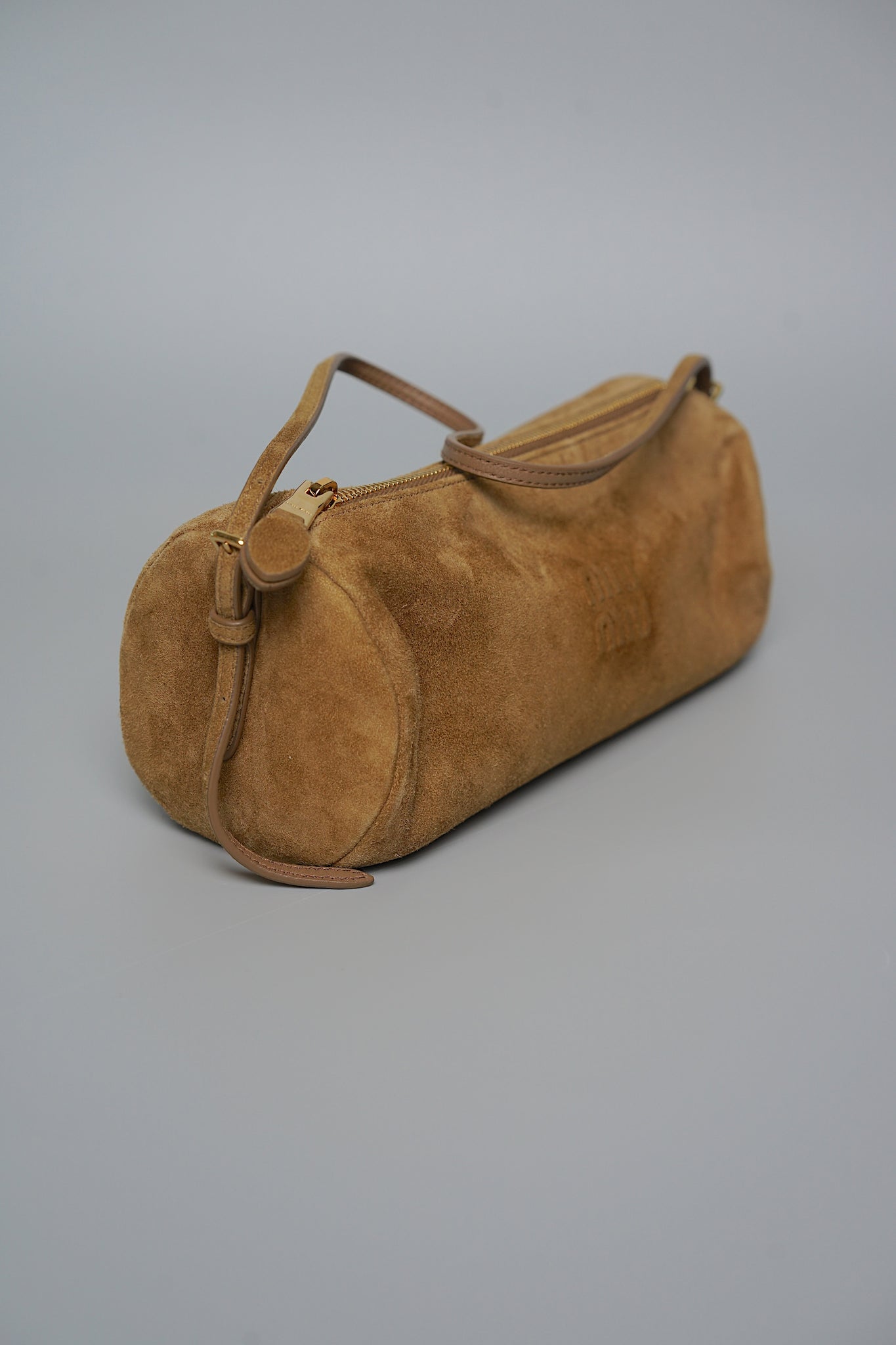 Miu Miu Suede Pouch in Olive Green