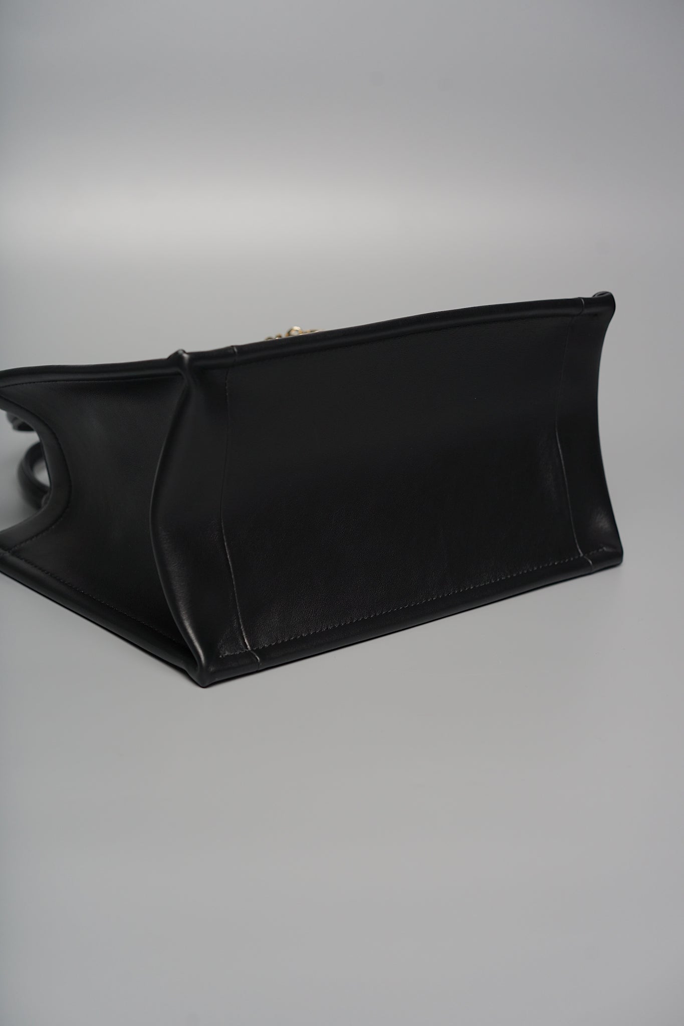 Dior Small Book Tote Bag in Black Macrocannage Calfskin Ghw