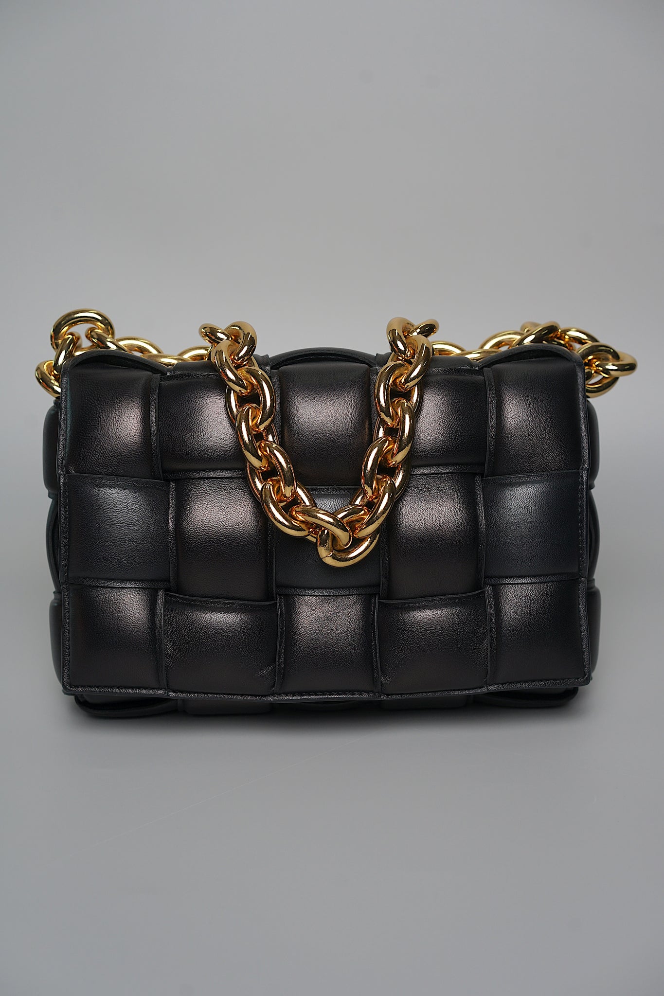 Bottega Padded Chain Cassette Bag in Black