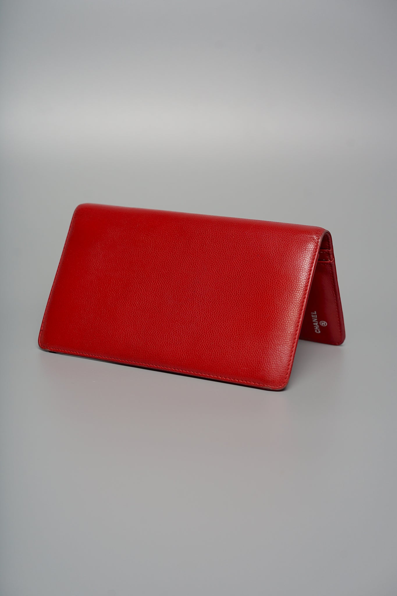 Chanel Long Wallet in Red Caviar Shw