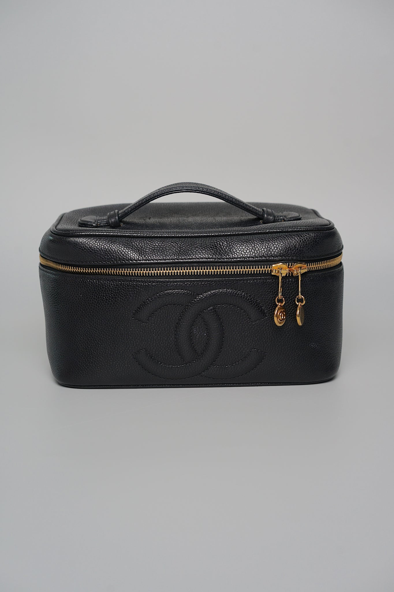 Chanel Vanity Handbag in Black Caviar Ghw