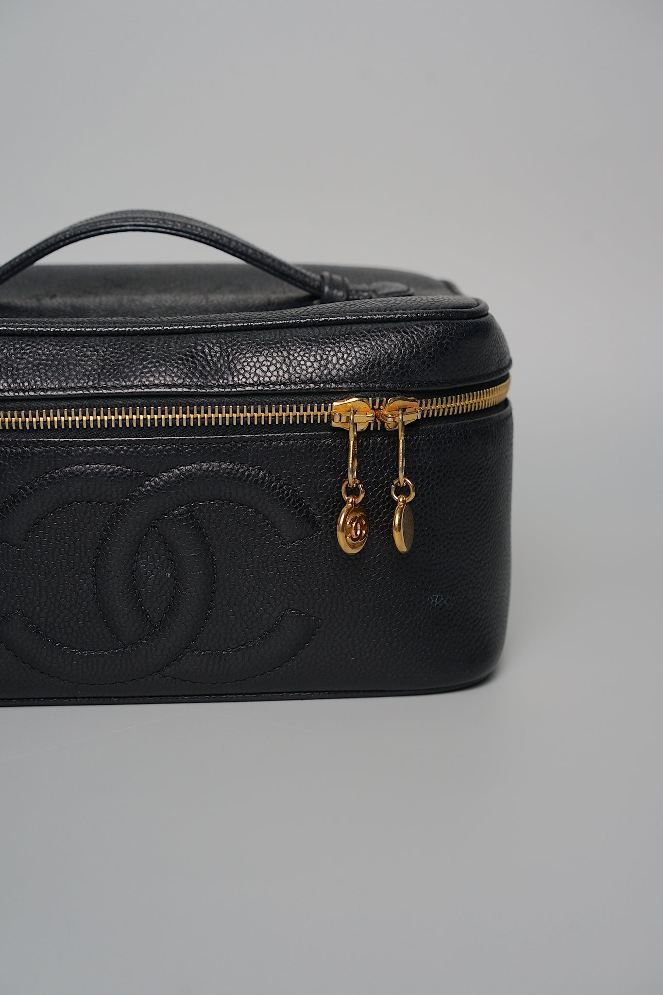 Chanel Vanity Handbag in Black Caviar Ghw