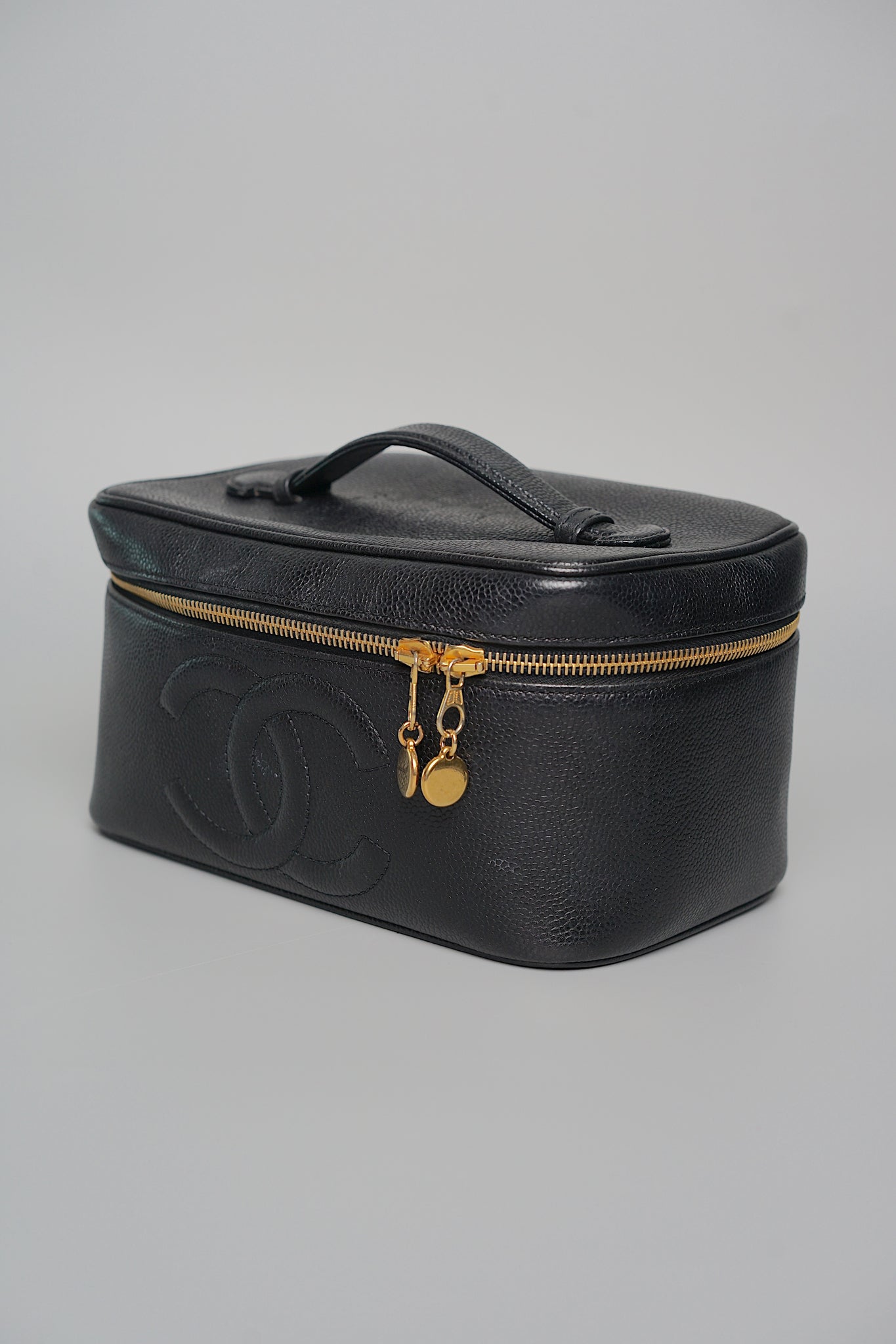 Chanel Vanity Handbag in Black Caviar Ghw