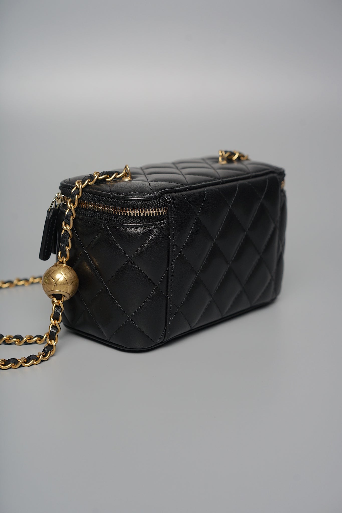 Chanel Pearl Crush Vanity in Black Lambskin Bghw