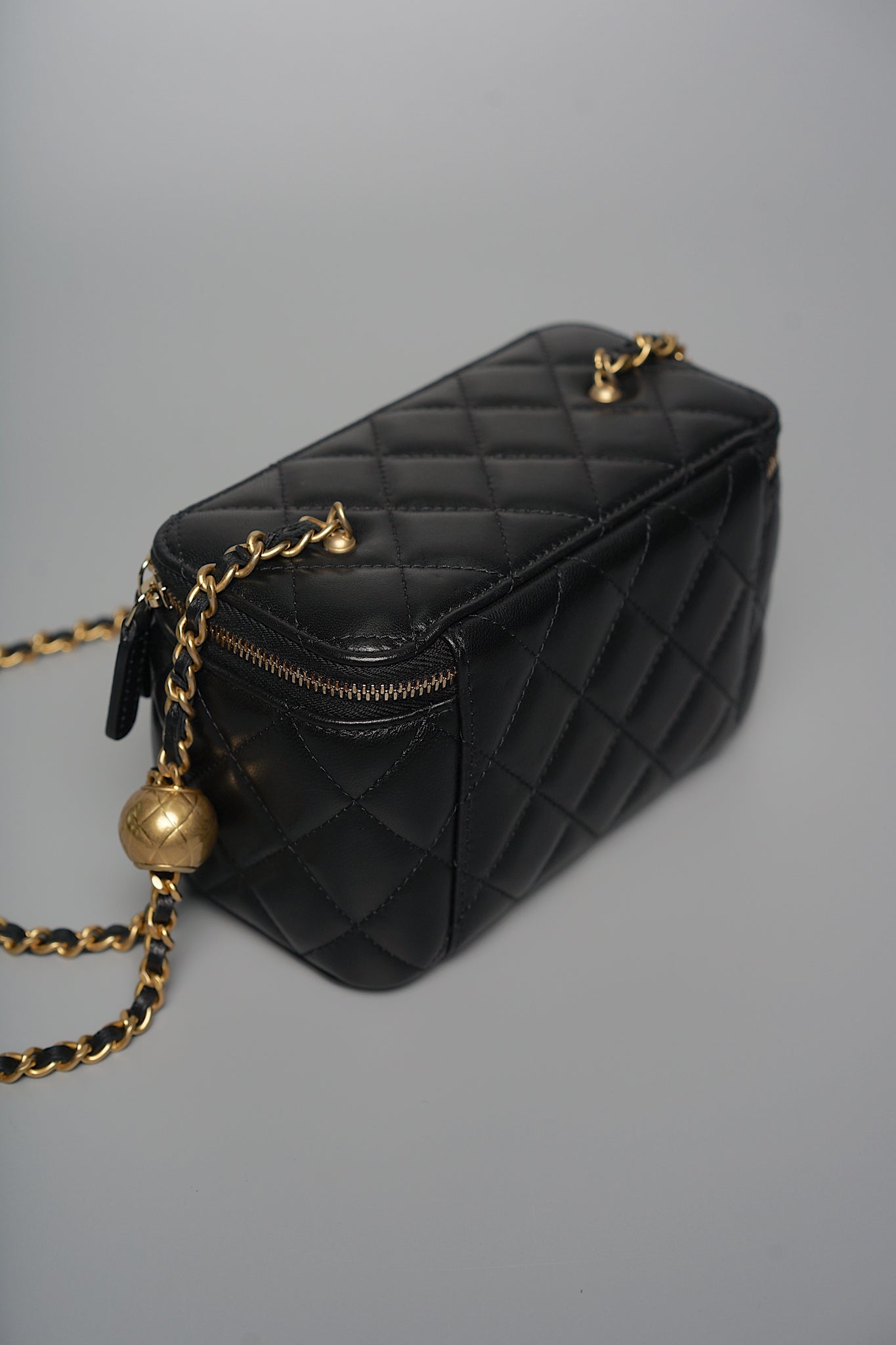 Chanel Pearl Crush Vanity in Black Lambskin Bghw