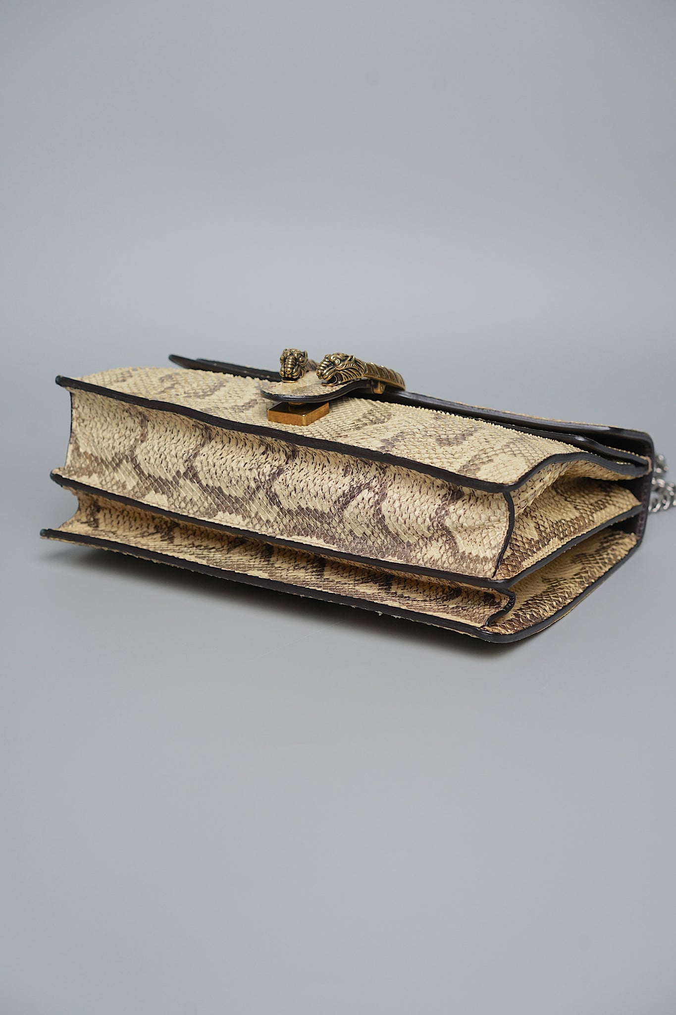 Gucci Python Medium Dionysus Shoulder Bag in Beige