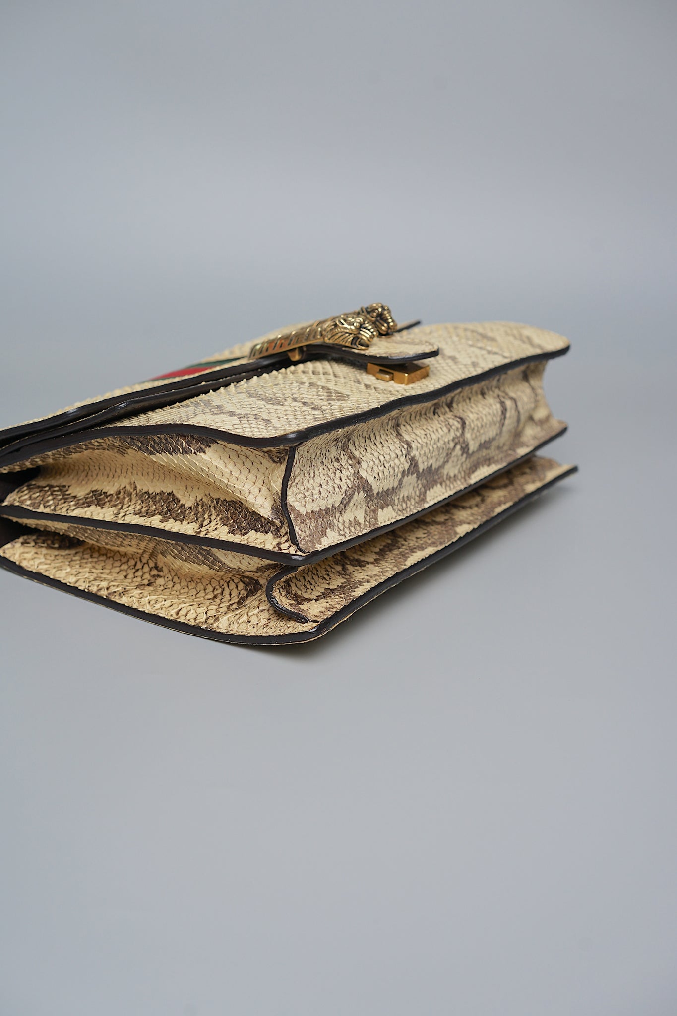Gucci Python Medium Dionysus Shoulder Bag in Beige