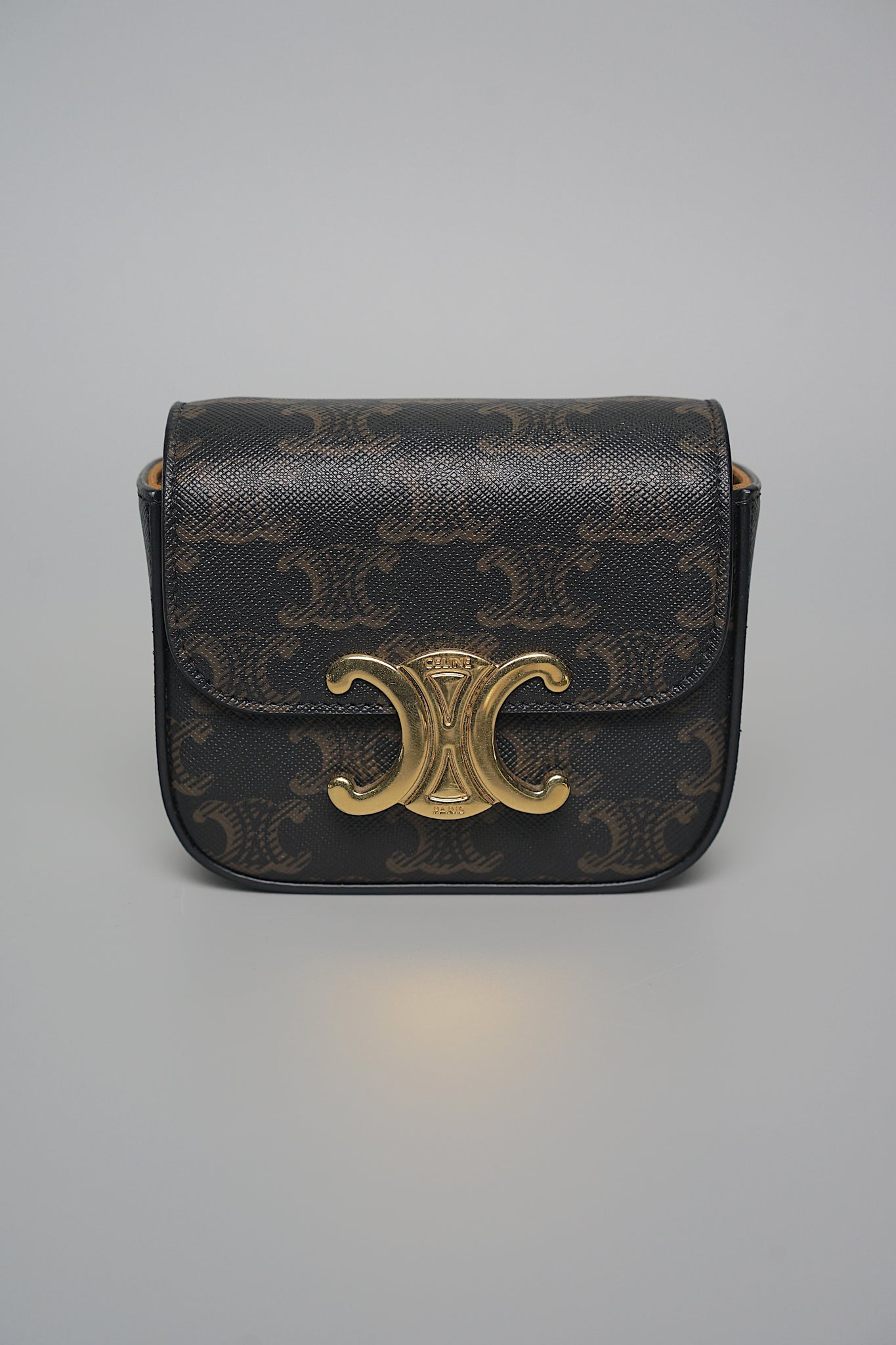 Celine Mini Claude in Triomphe Tan Ghw