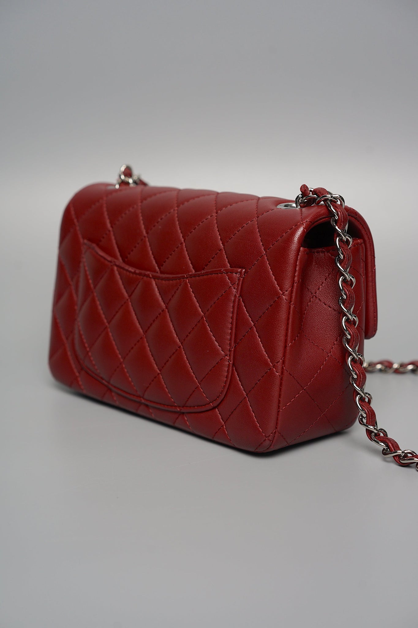 Chanel Mini Rectangular in Burgundy Shw
