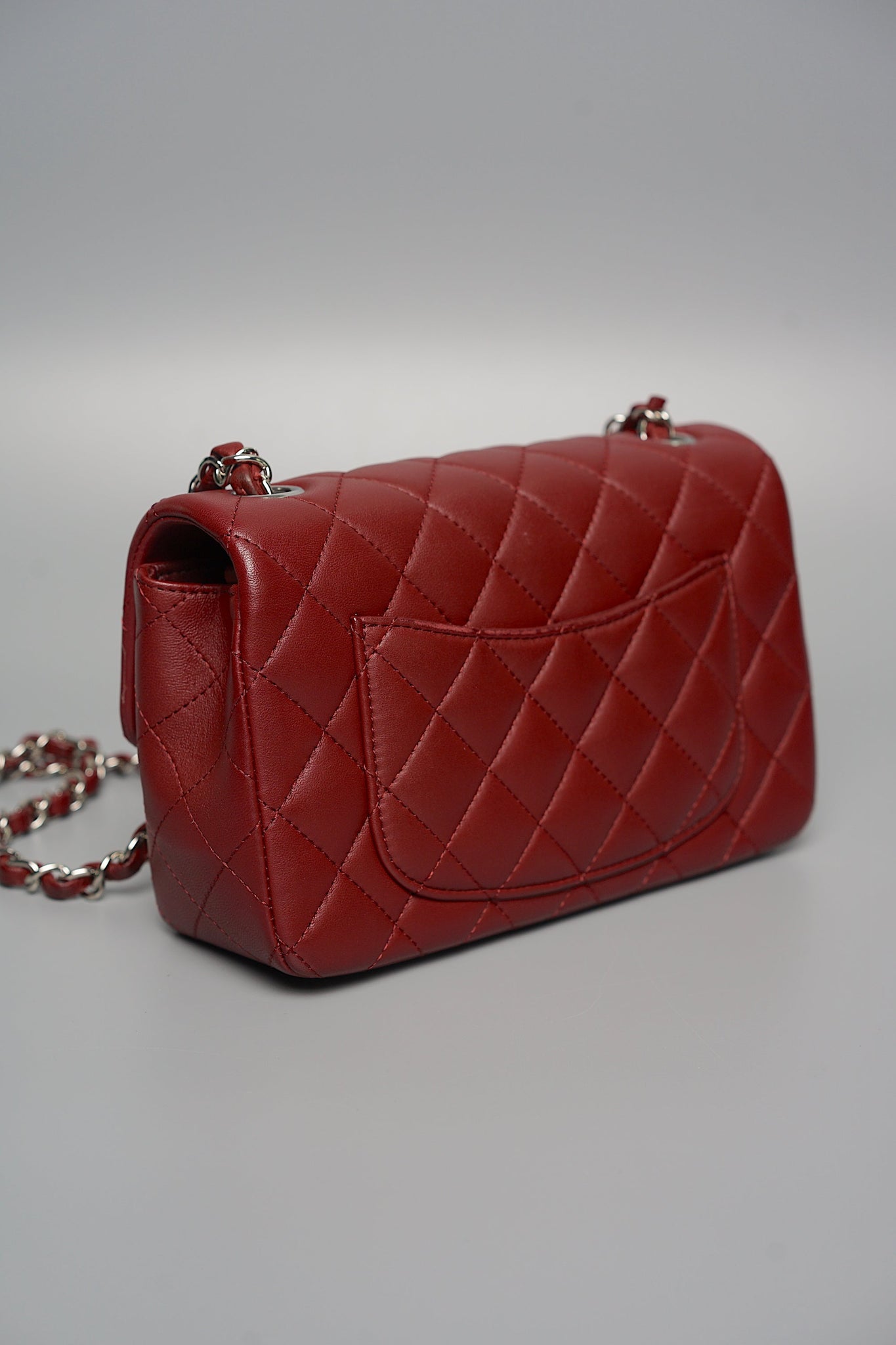 Chanel Mini Rectangular in Burgundy Shw