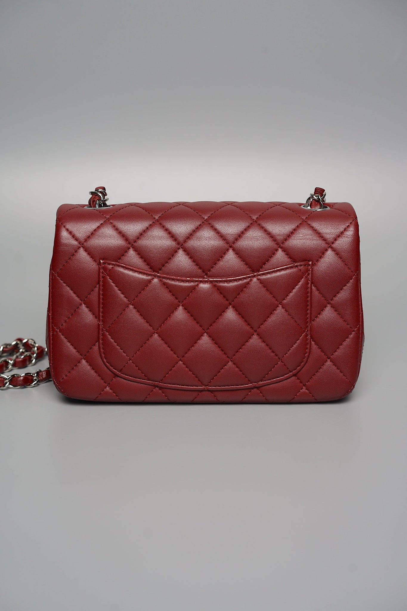 Chanel Mini Rectangular in Burgundy Shw