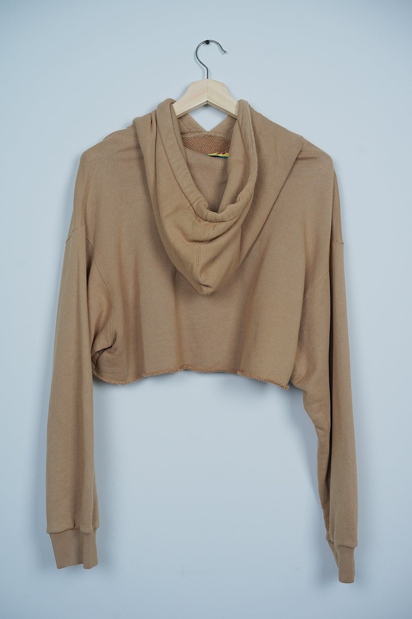 Gucci x Adidas Crop Hoodie Sweatshirt in Cotton Beige Size XS