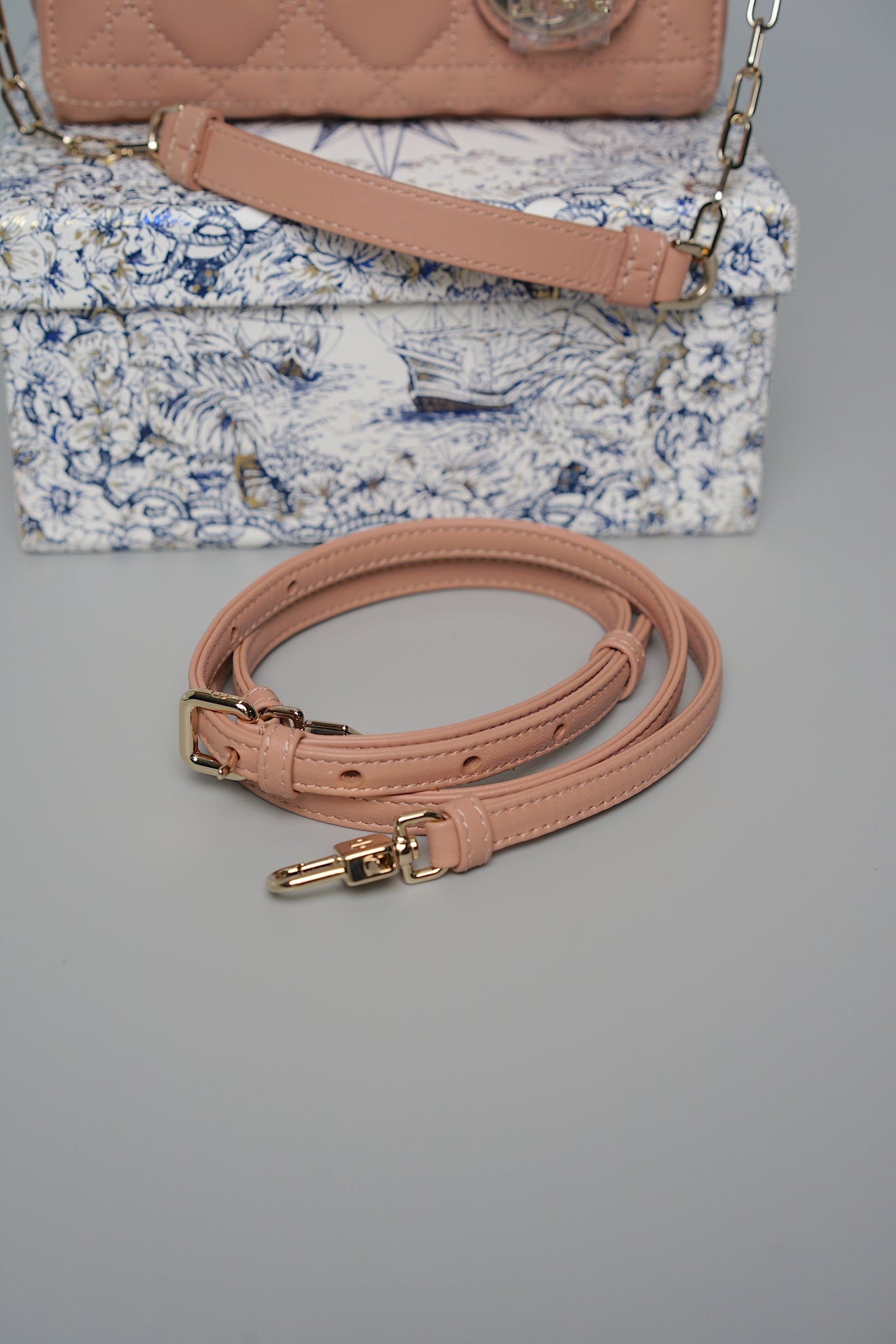 Dior Lady D-Joy Micro Bag in Powder Pink Cannage Lambskin Shw
