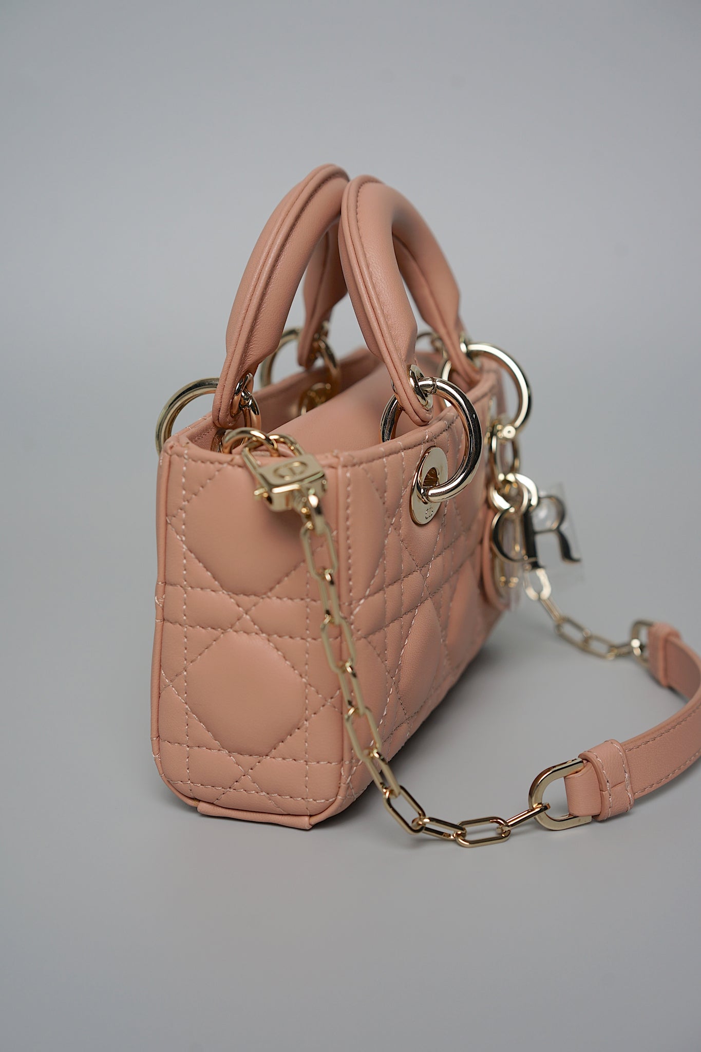 Dior Lady D-Joy Micro Bag in Powder Pink Cannage Lambskin Shw