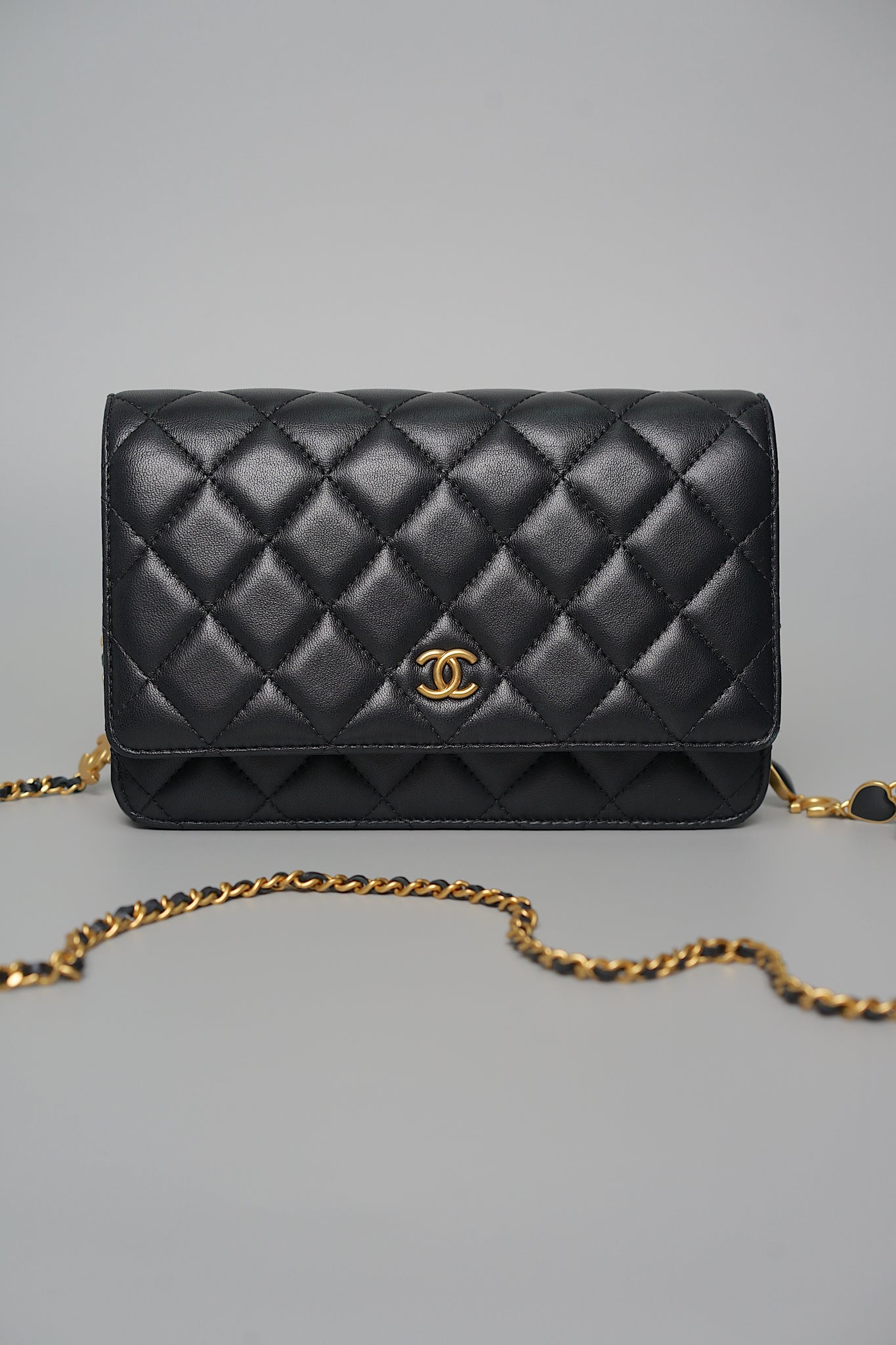 Chanel Coco Wallet on Chain in Black Lambskin Bghw