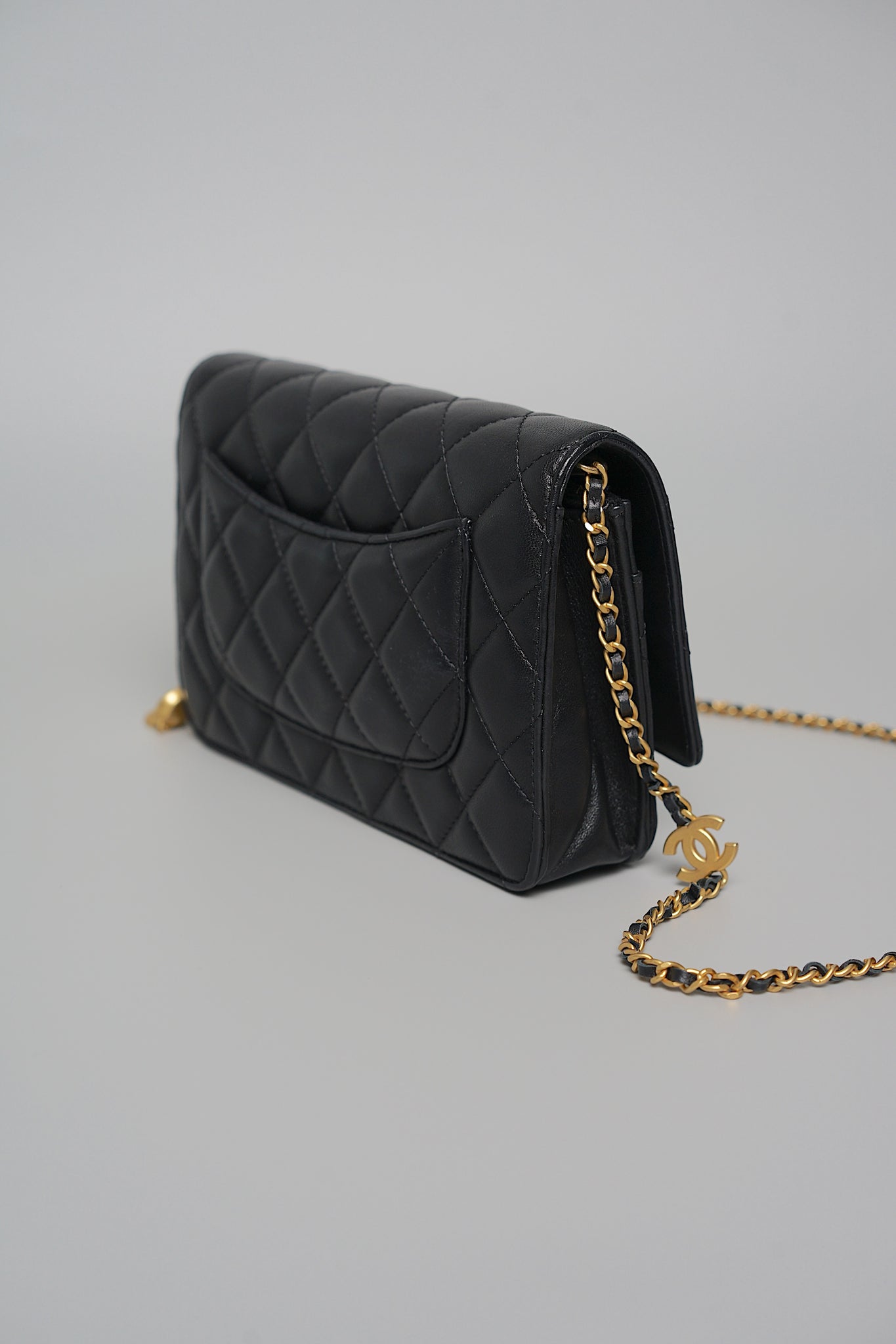 Chanel Coco Wallet on Chain in Black Lambskin Bghw