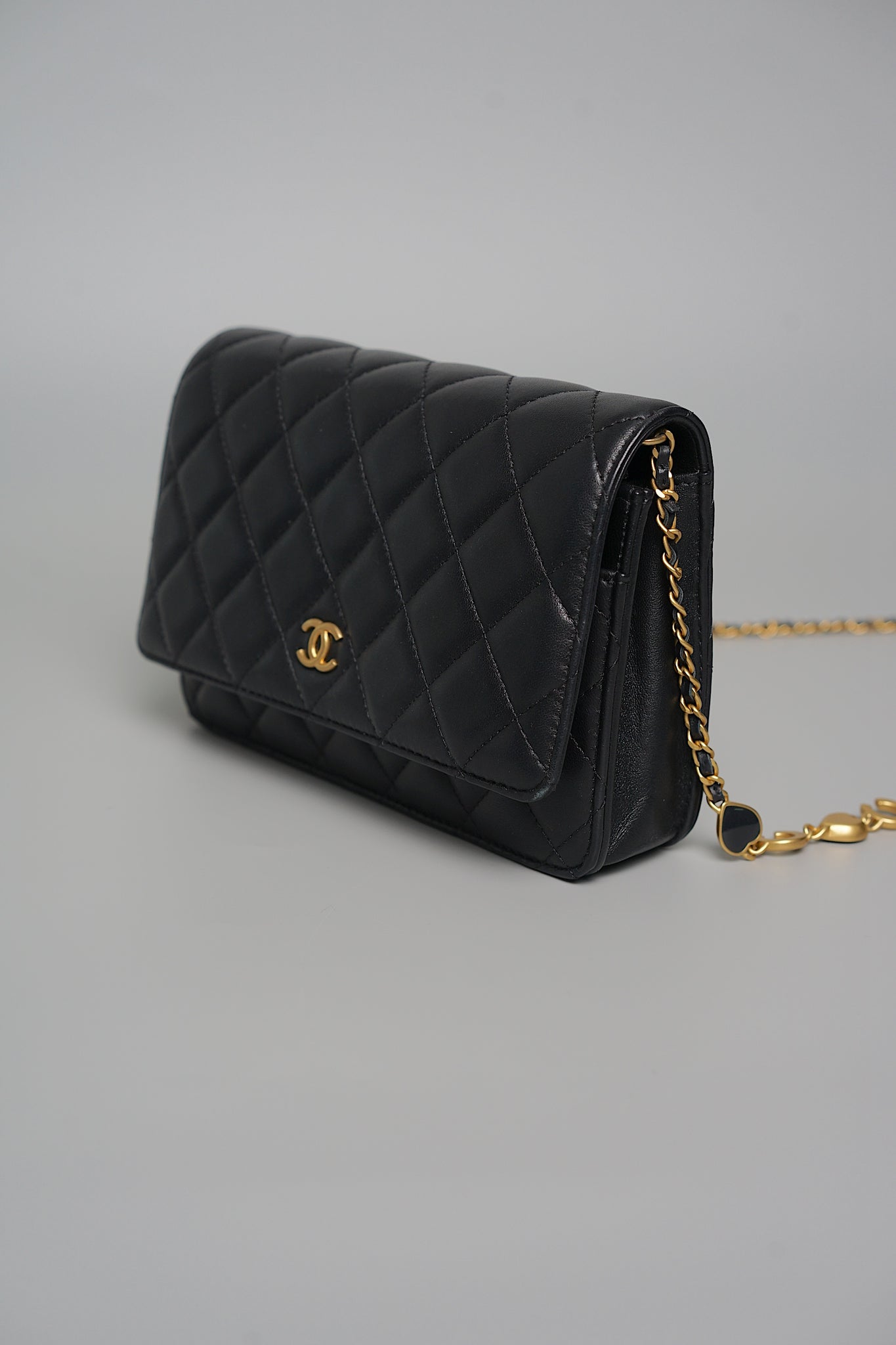 Chanel Coco Wallet on Chain in Black Lambskin Bghw