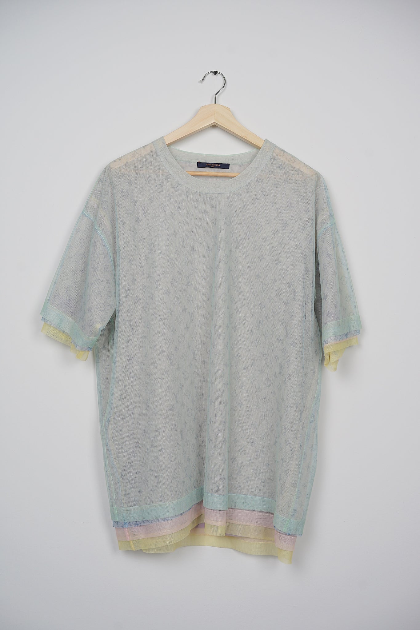 Louis Vuitton x Virgil Abloh Tulle Shirt in Multicolor Transparent Size 4L