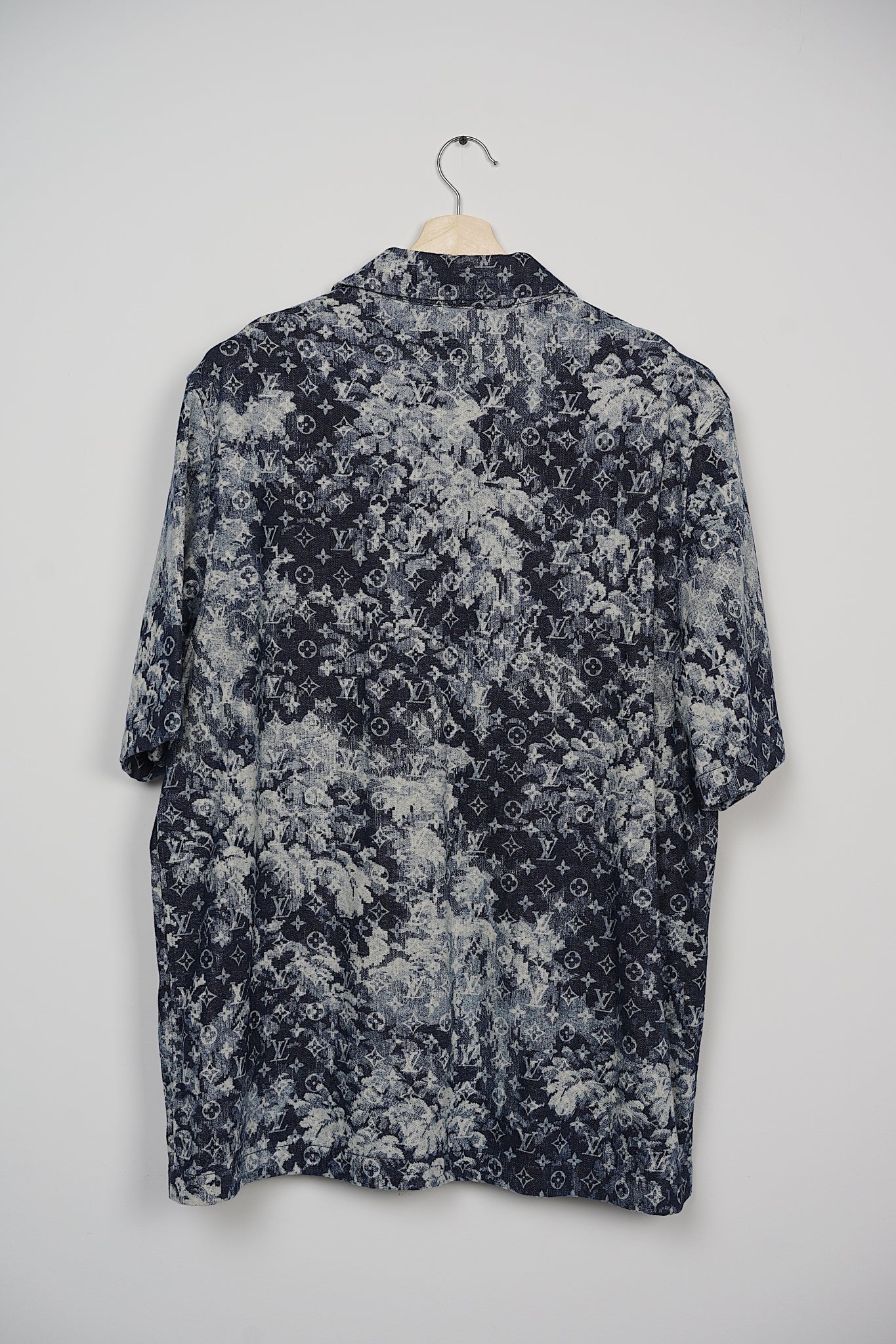 Louis Vuitton Monogram Denim Shirt in Blue Size XXL