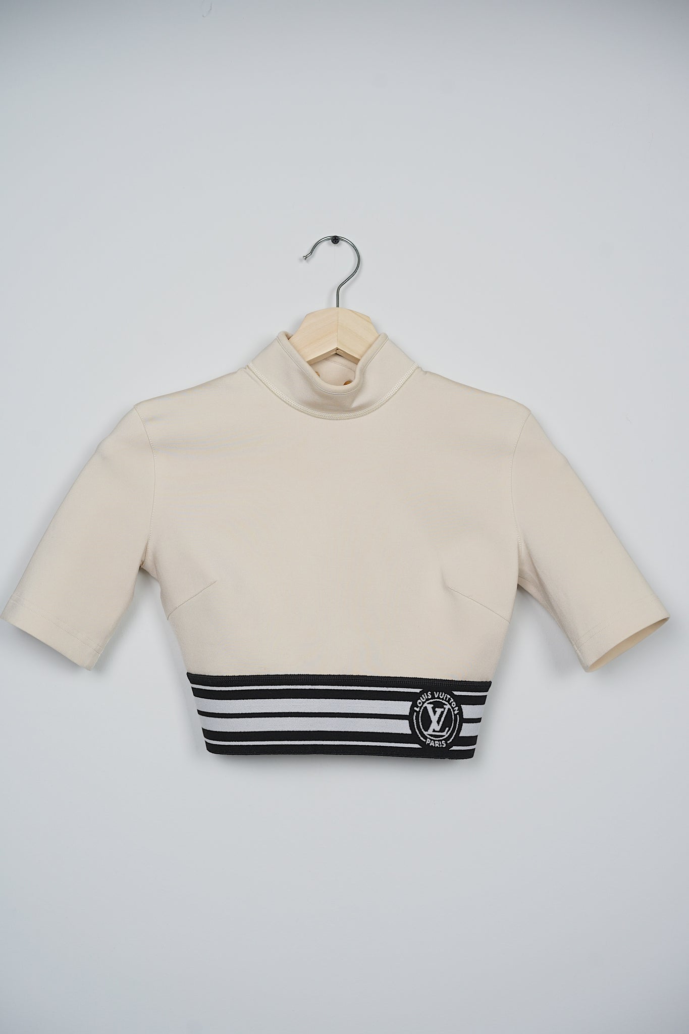 Louis Vuitton Open Back Crop Top in Off-White Size 36