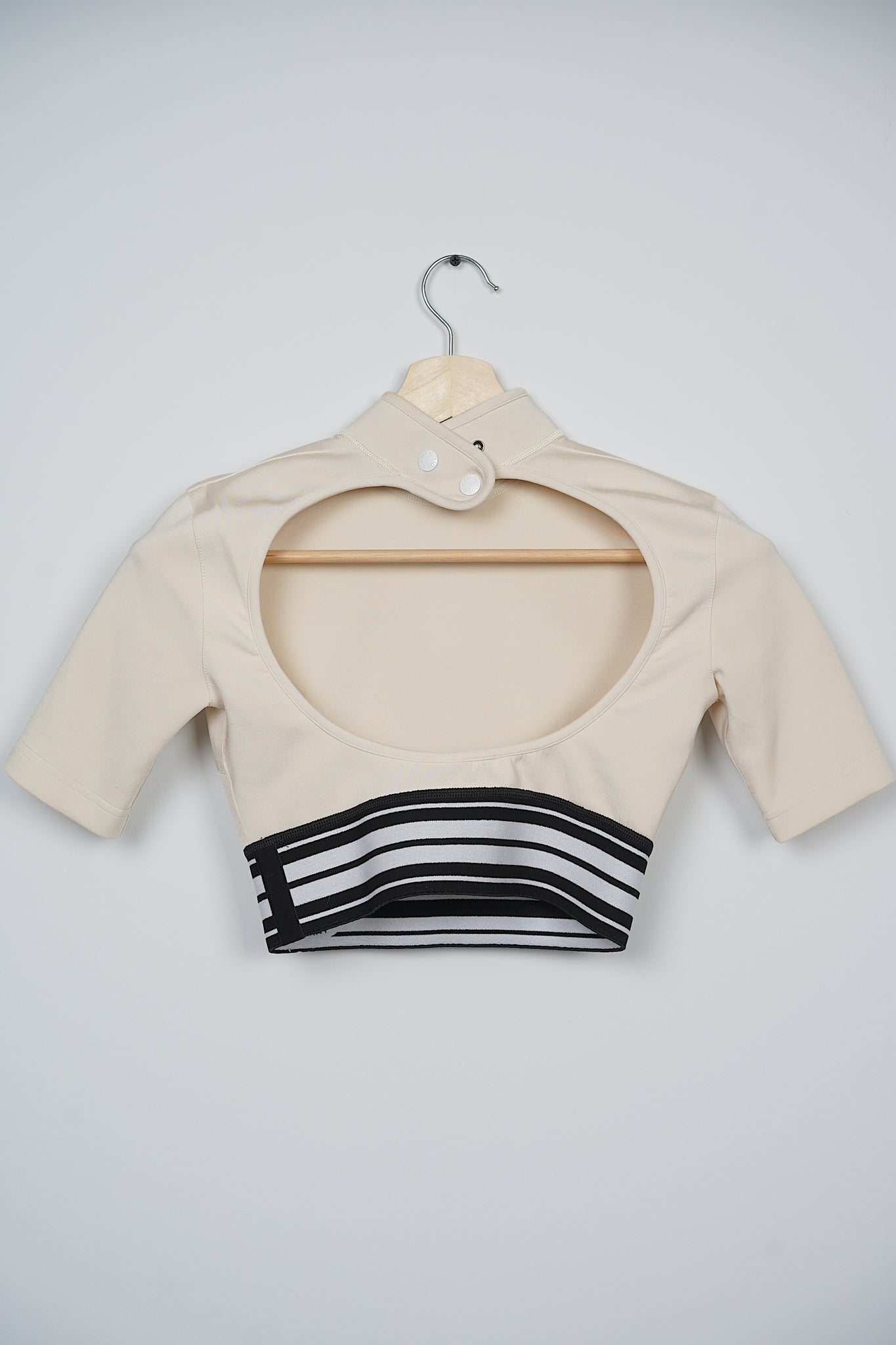 Louis Vuitton Open Back Crop Top in Off-White Size 36