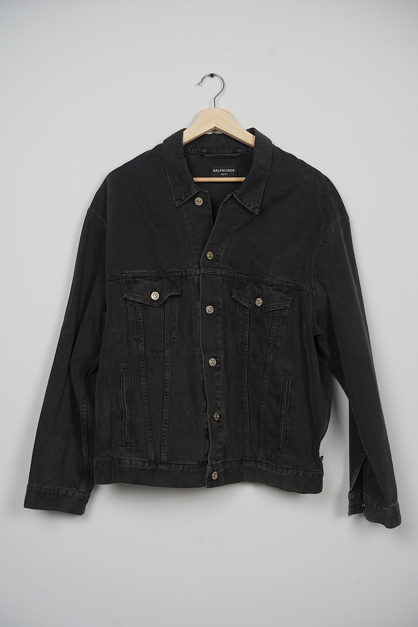 Balenciaga Denim Jacket in Black Size S