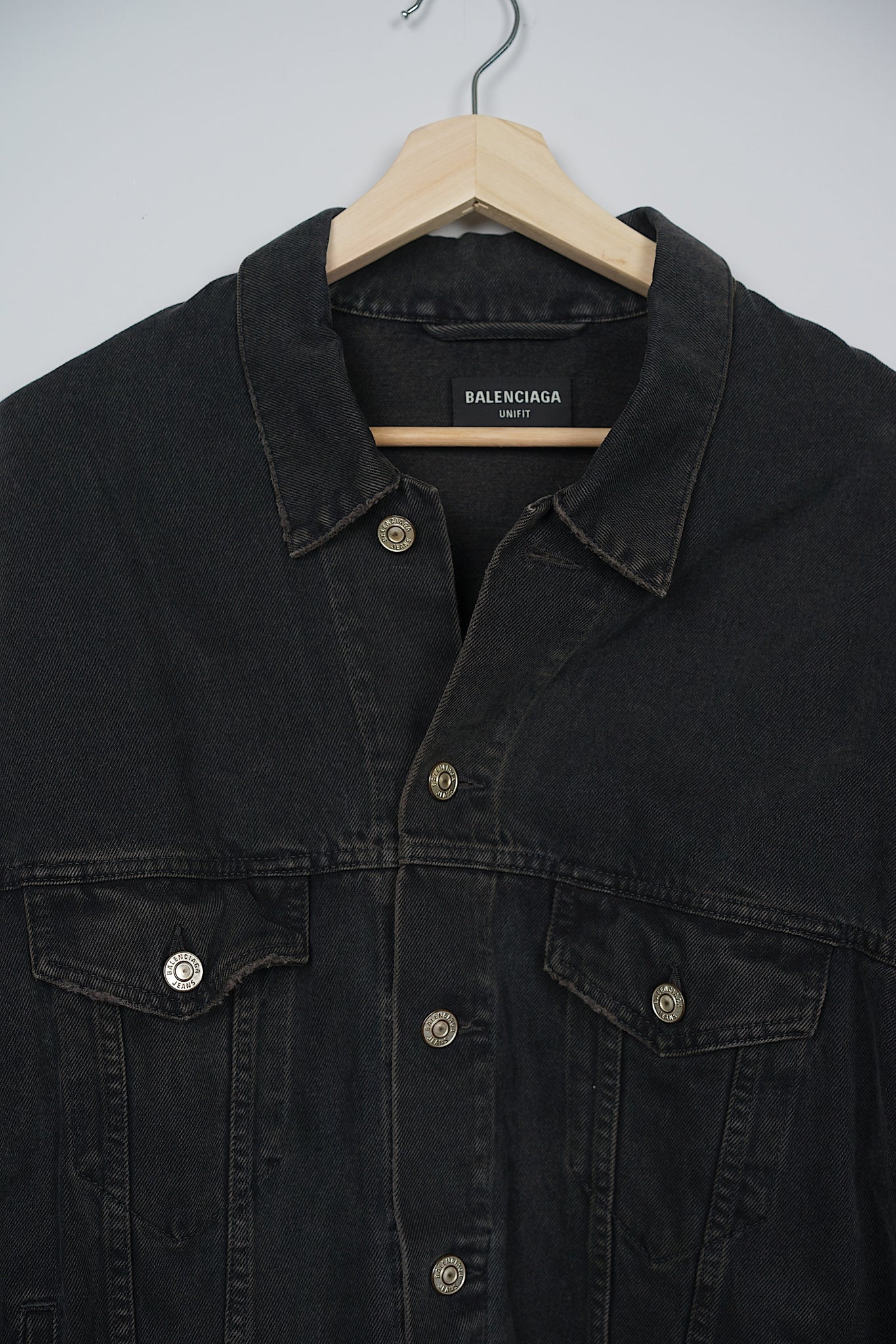 Balenciaga Denim Jacket in Black Size S