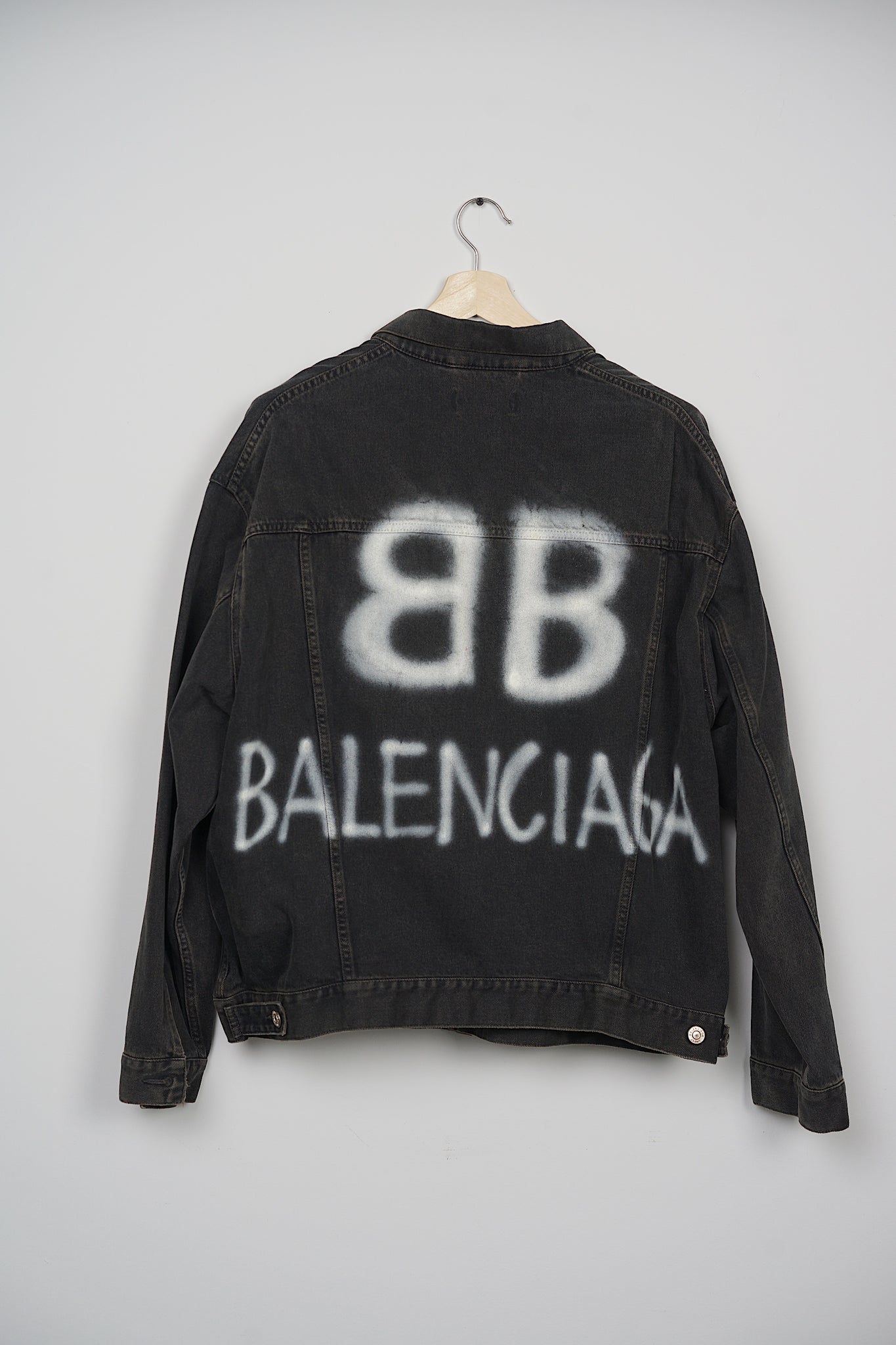 Balenciaga Denim Jacket in Black Size S