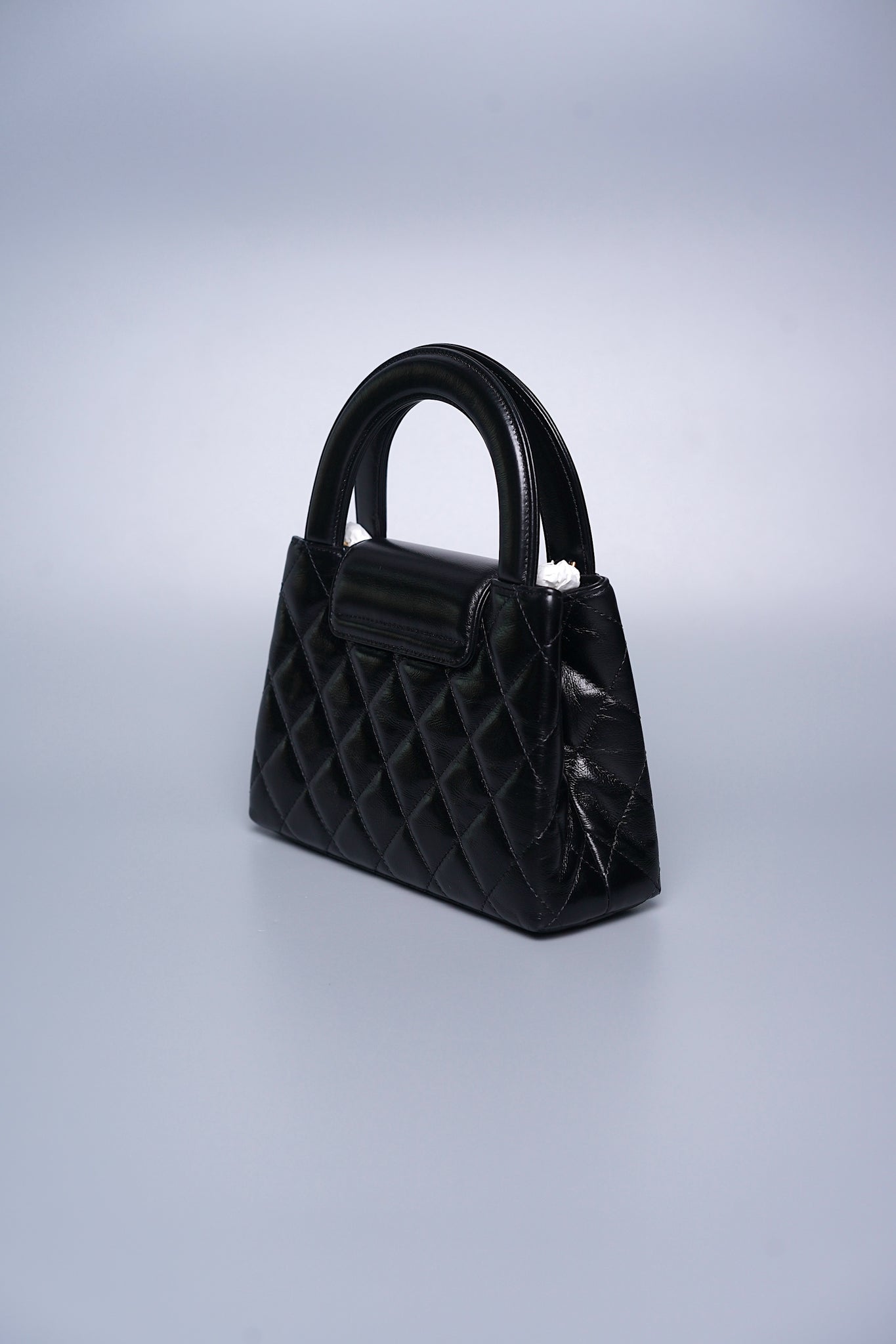 Chanel Kelly Mini in Black Shiny Calfskin Ghw (Brand New)