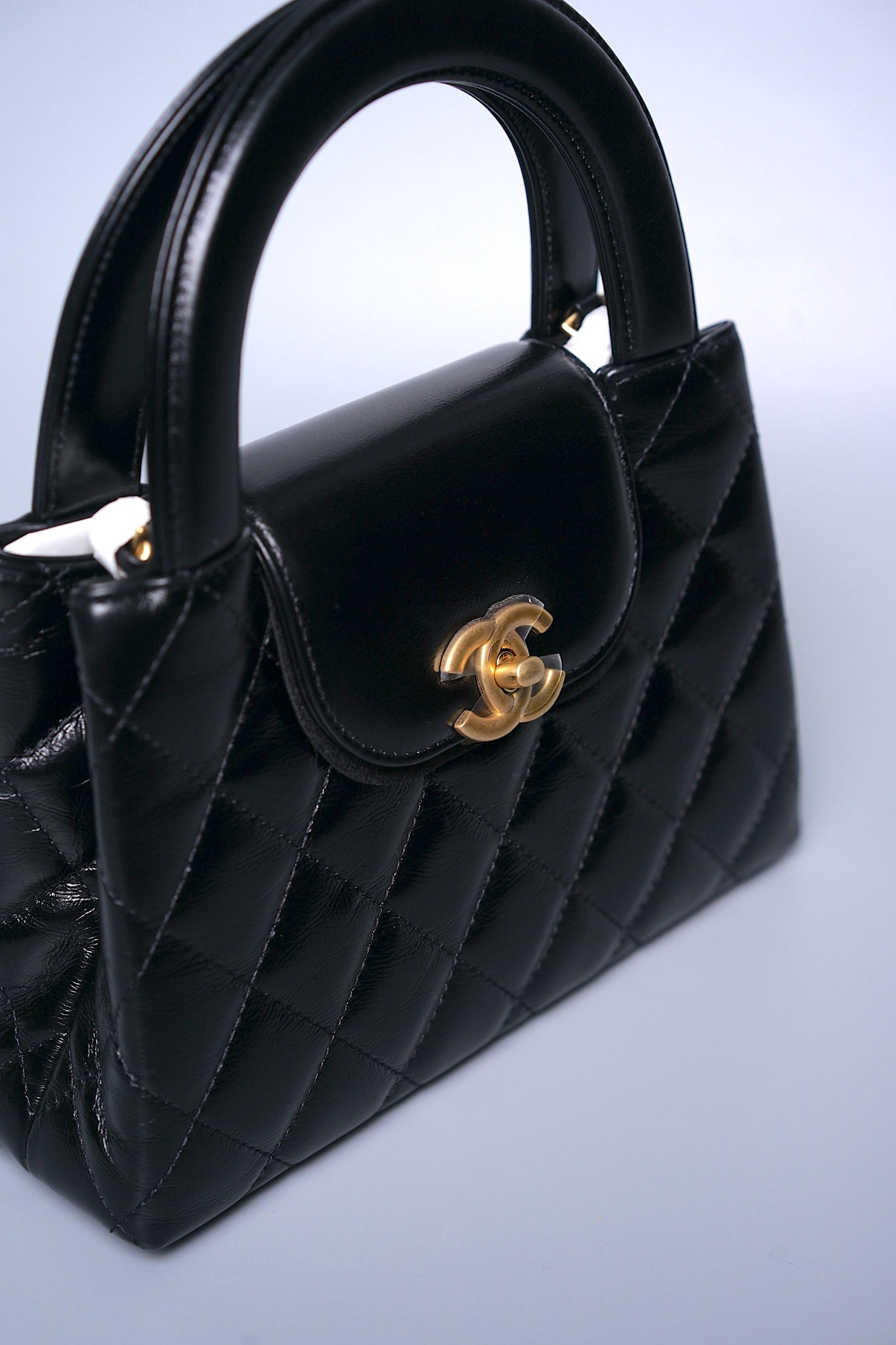 Chanel Kelly Mini in Black Shiny Calfskin Ghw (Brand New)