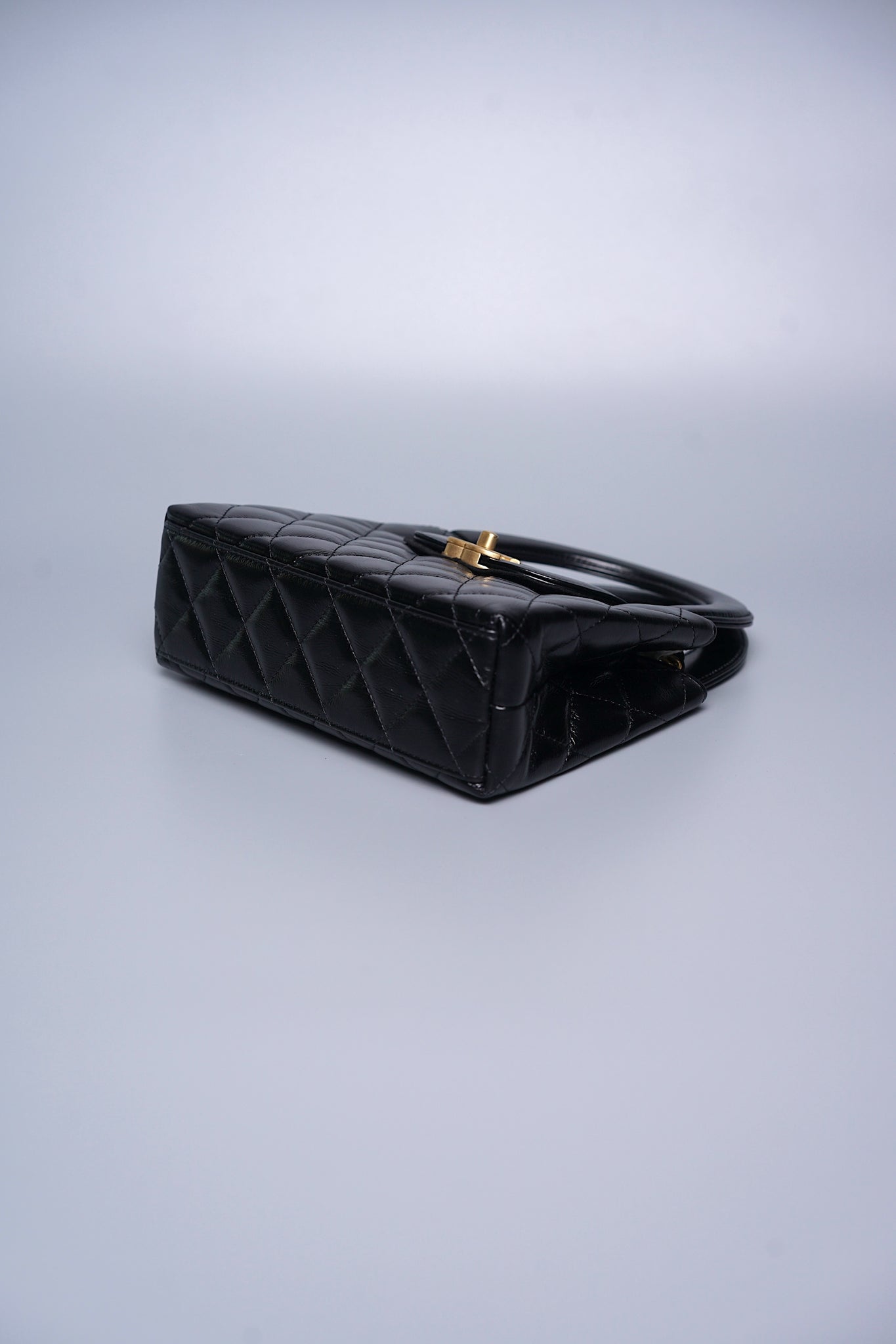 Chanel Kelly Mini in Black Shiny Calfskin Ghw (Brand New)