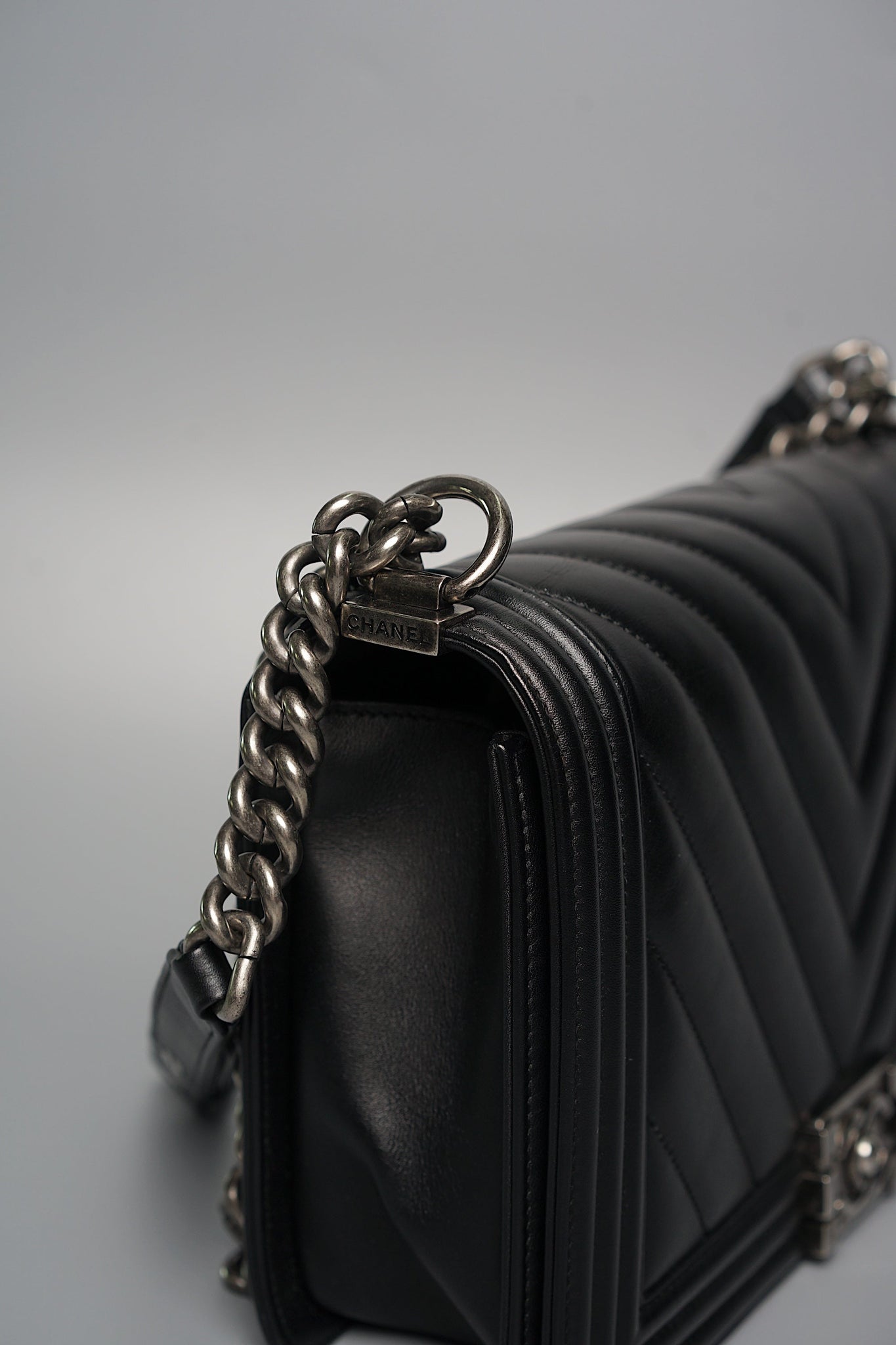 Boy Chanel New Medium in Chevron Lambskin