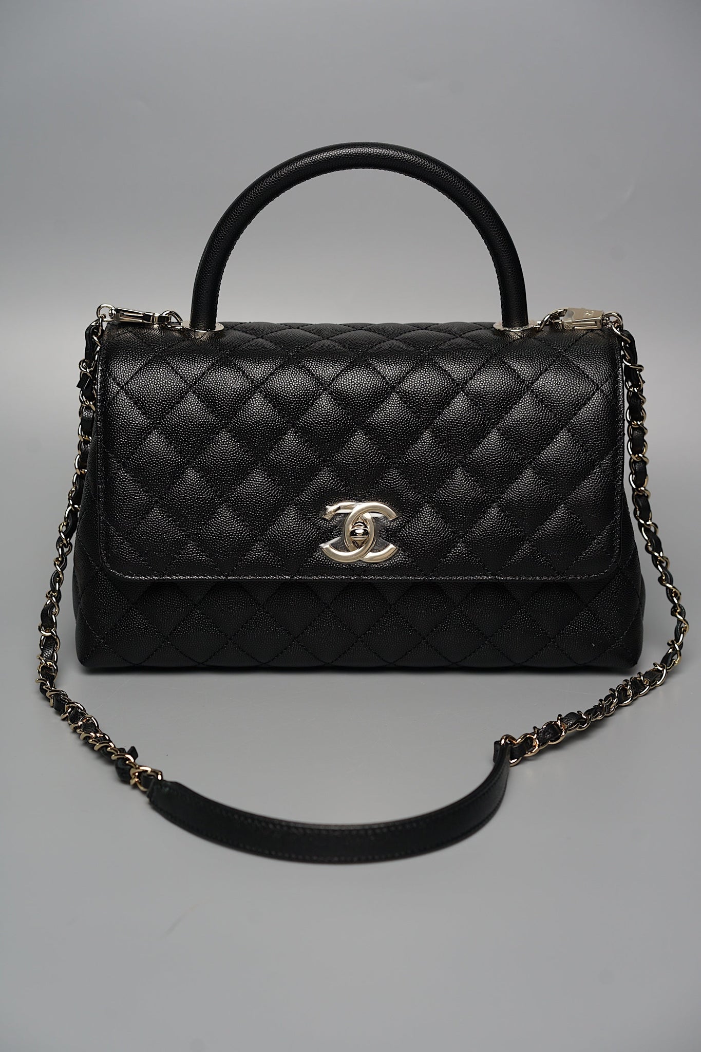 Chanel Coco Handle Small in Black Caviar Ghw (Brand New)