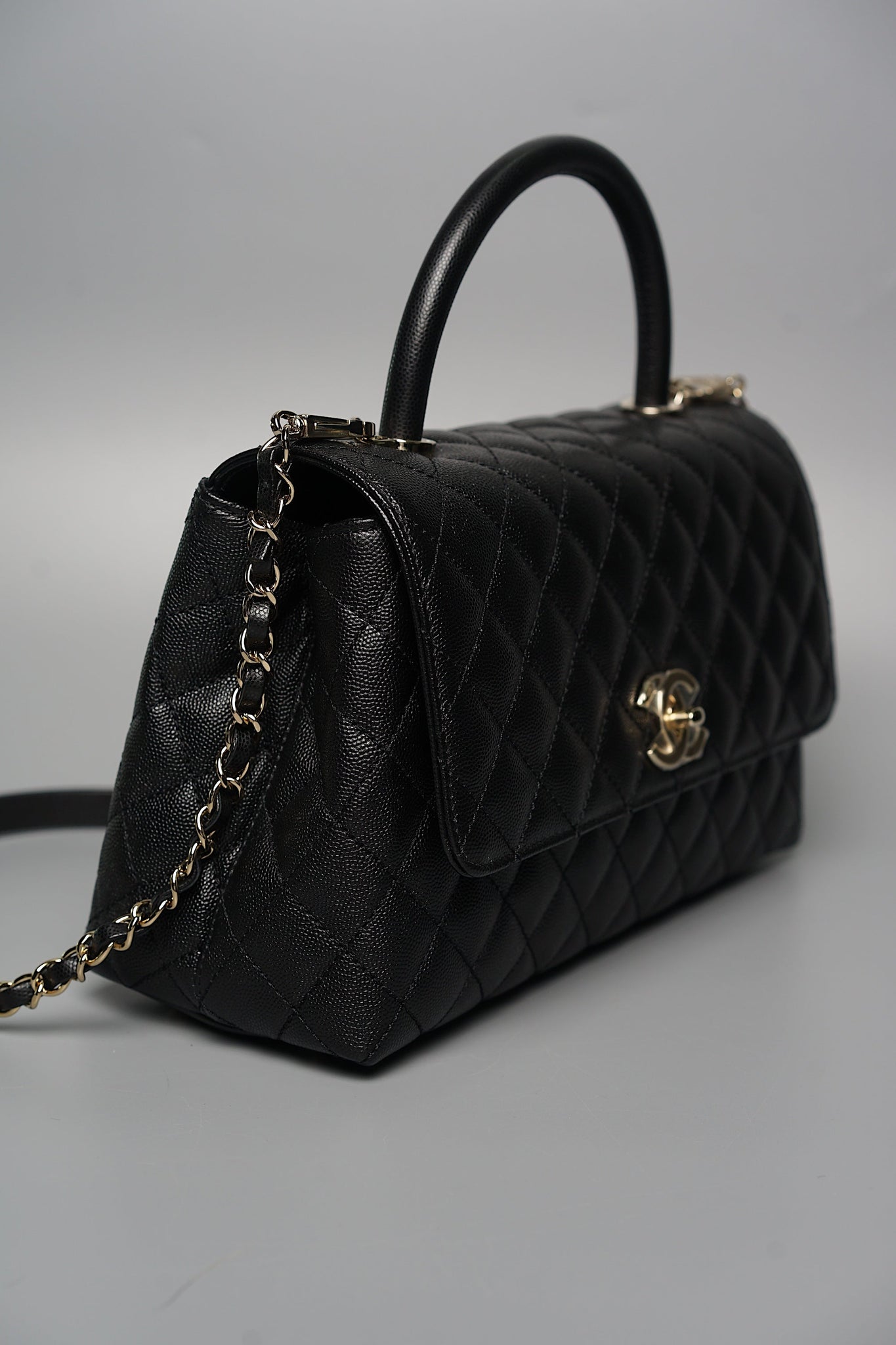 Chanel Coco Handle Small in Black Caviar Ghw (Brand New)