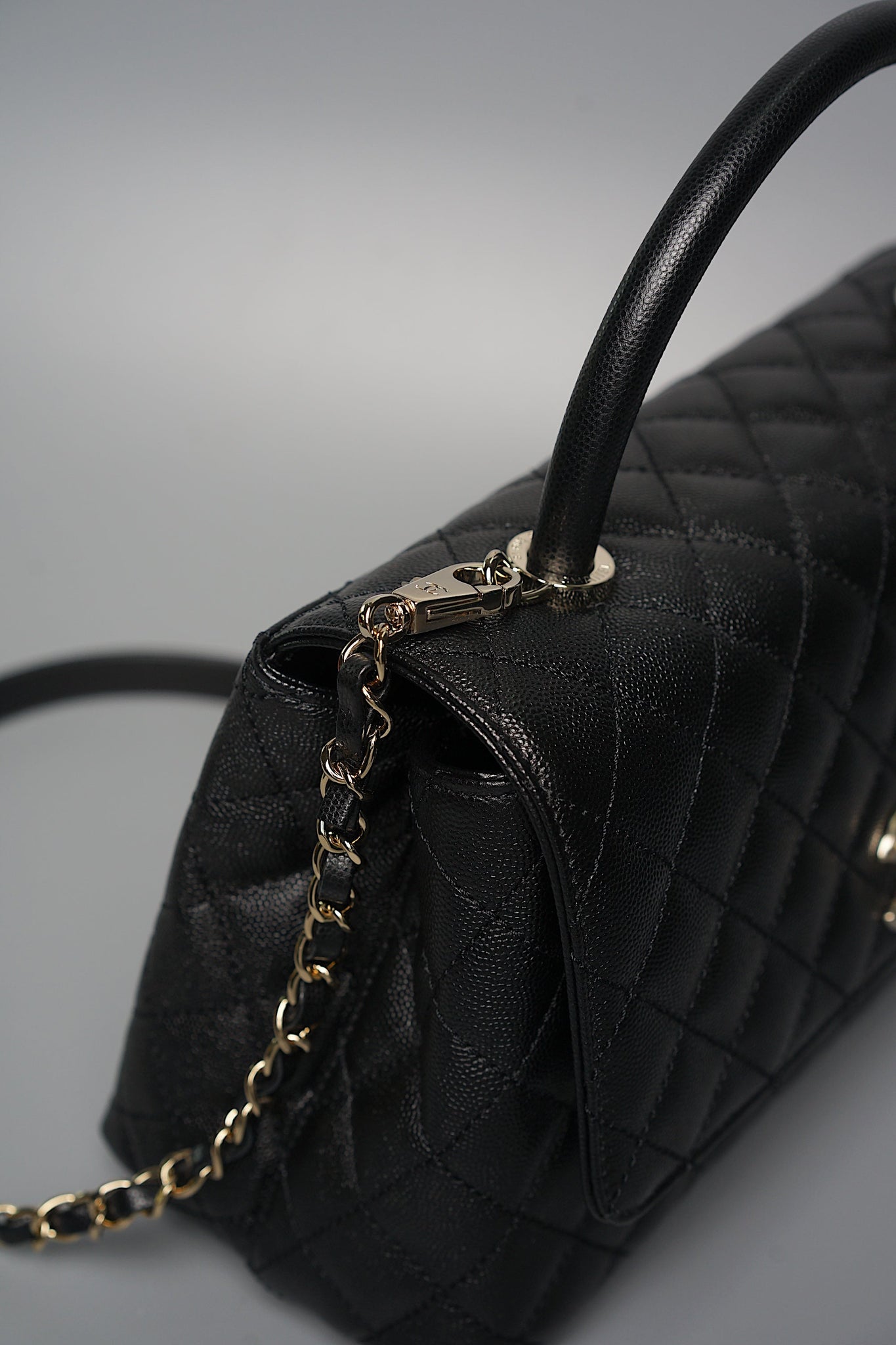Chanel Coco Handle Small in Black Caviar Ghw (Brand New)