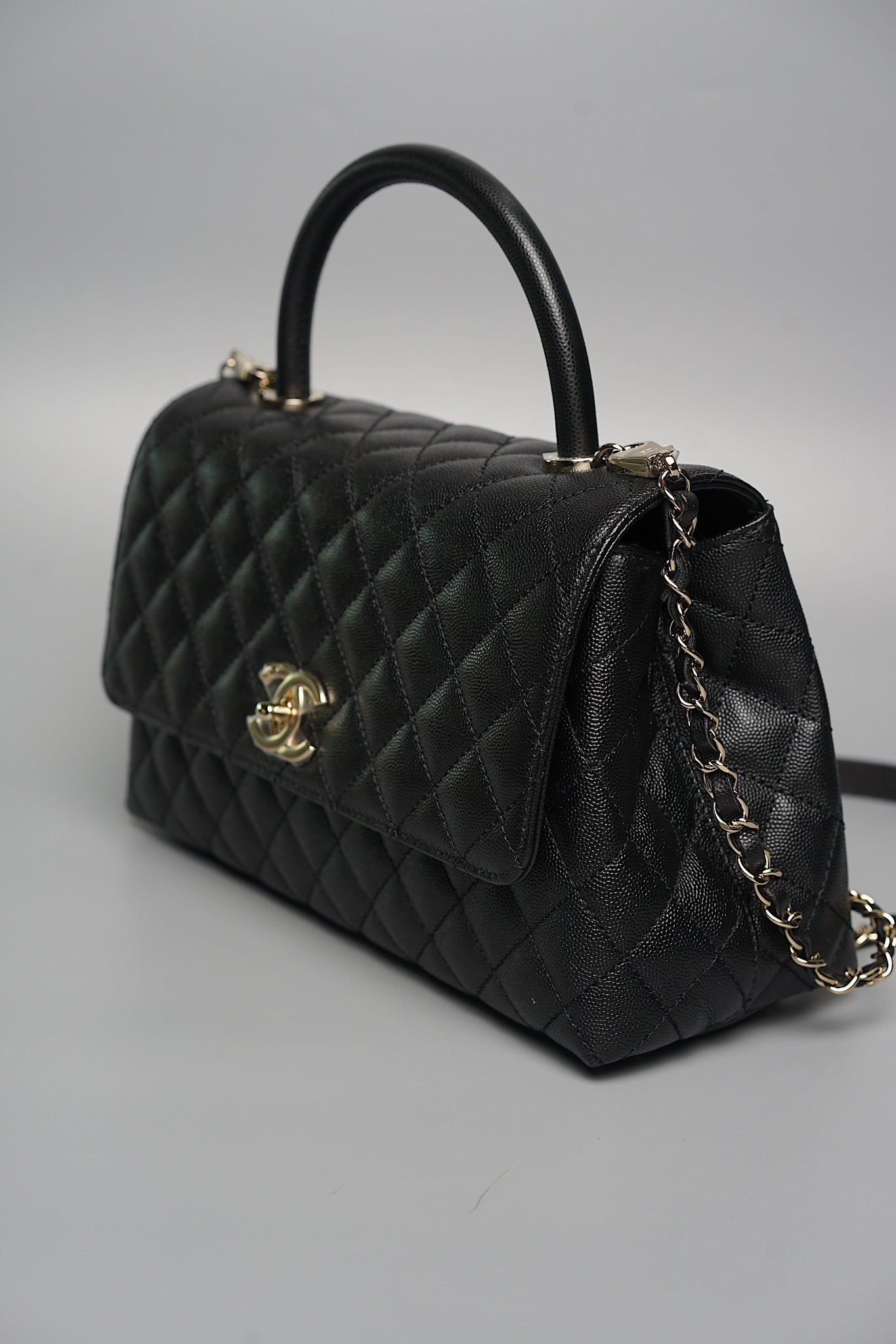 Chanel Coco Handle Small in Black Caviar Ghw (Brand New)