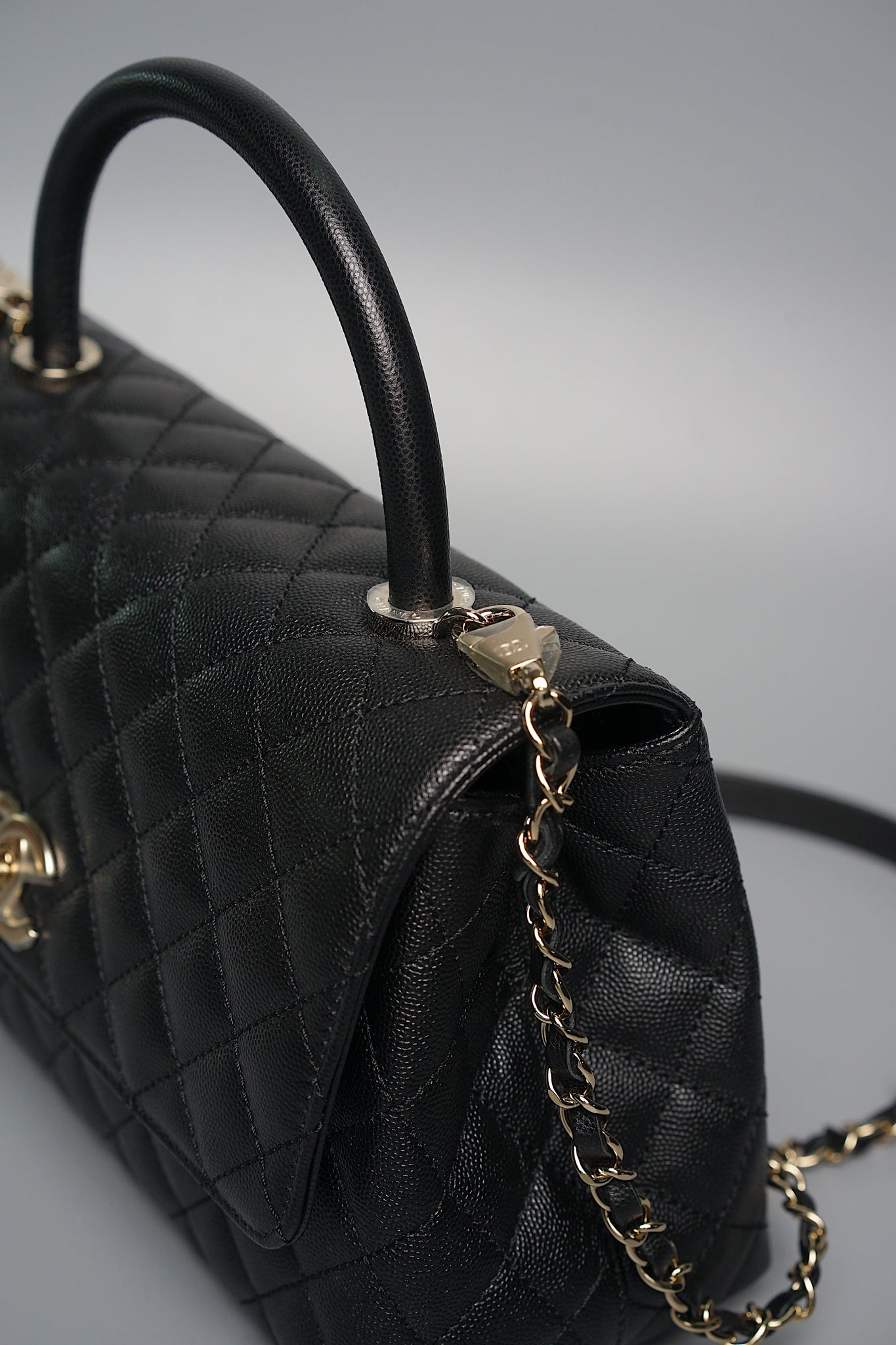 Chanel Coco Handle Small in Black Caviar Ghw (Brand New)