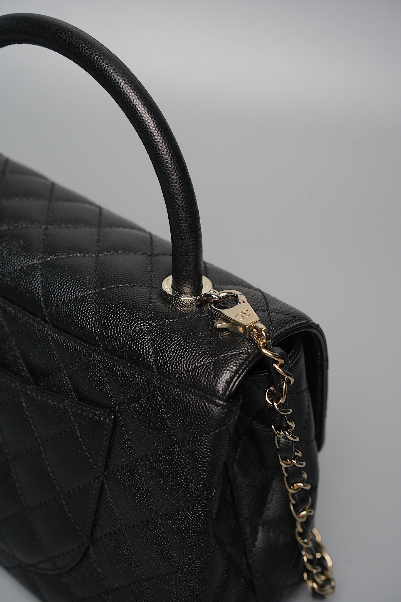 Chanel Coco Handle Small in Black Caviar Ghw (Brand New)