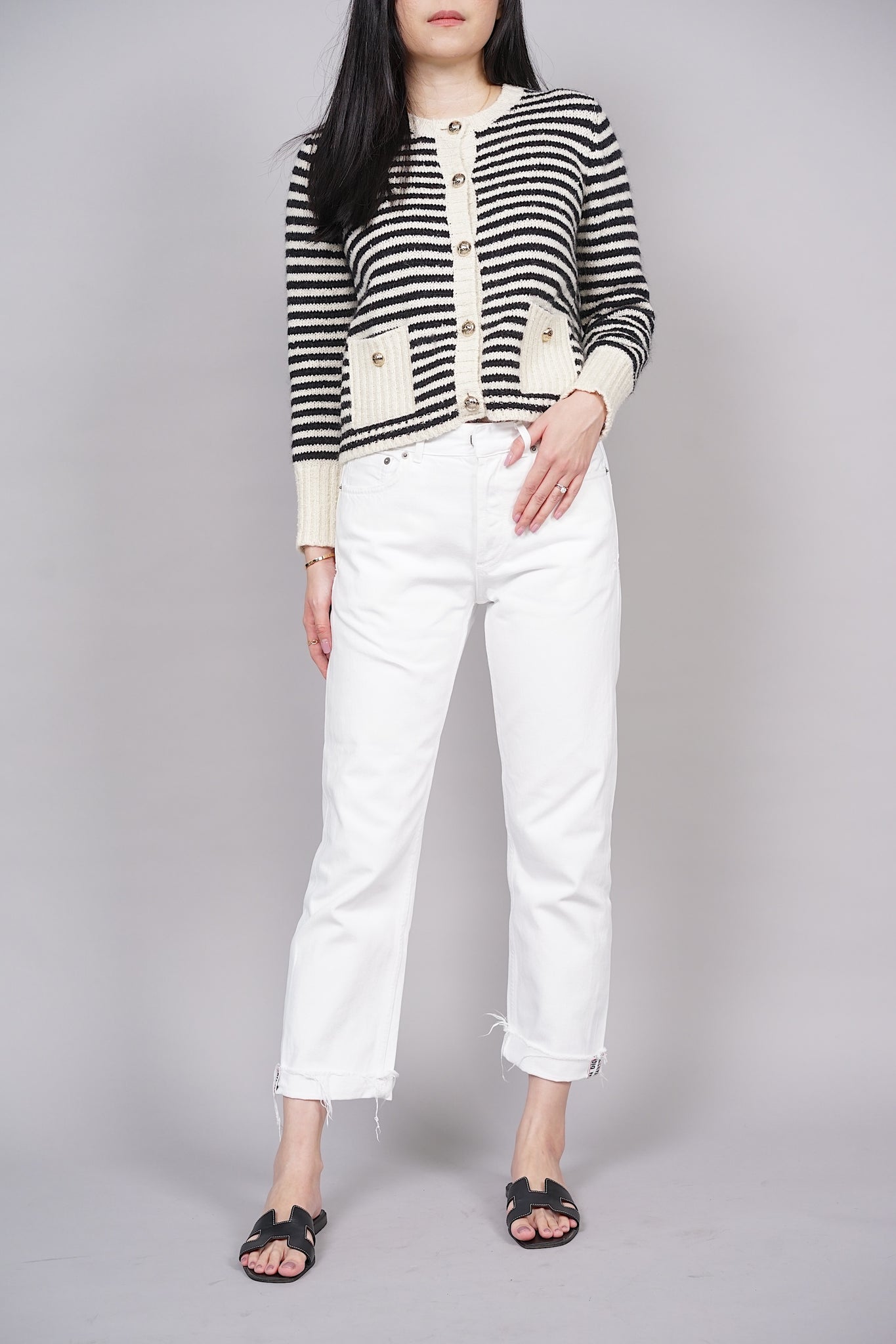 Dior Boyfriend Jeans in White Denim Size 34