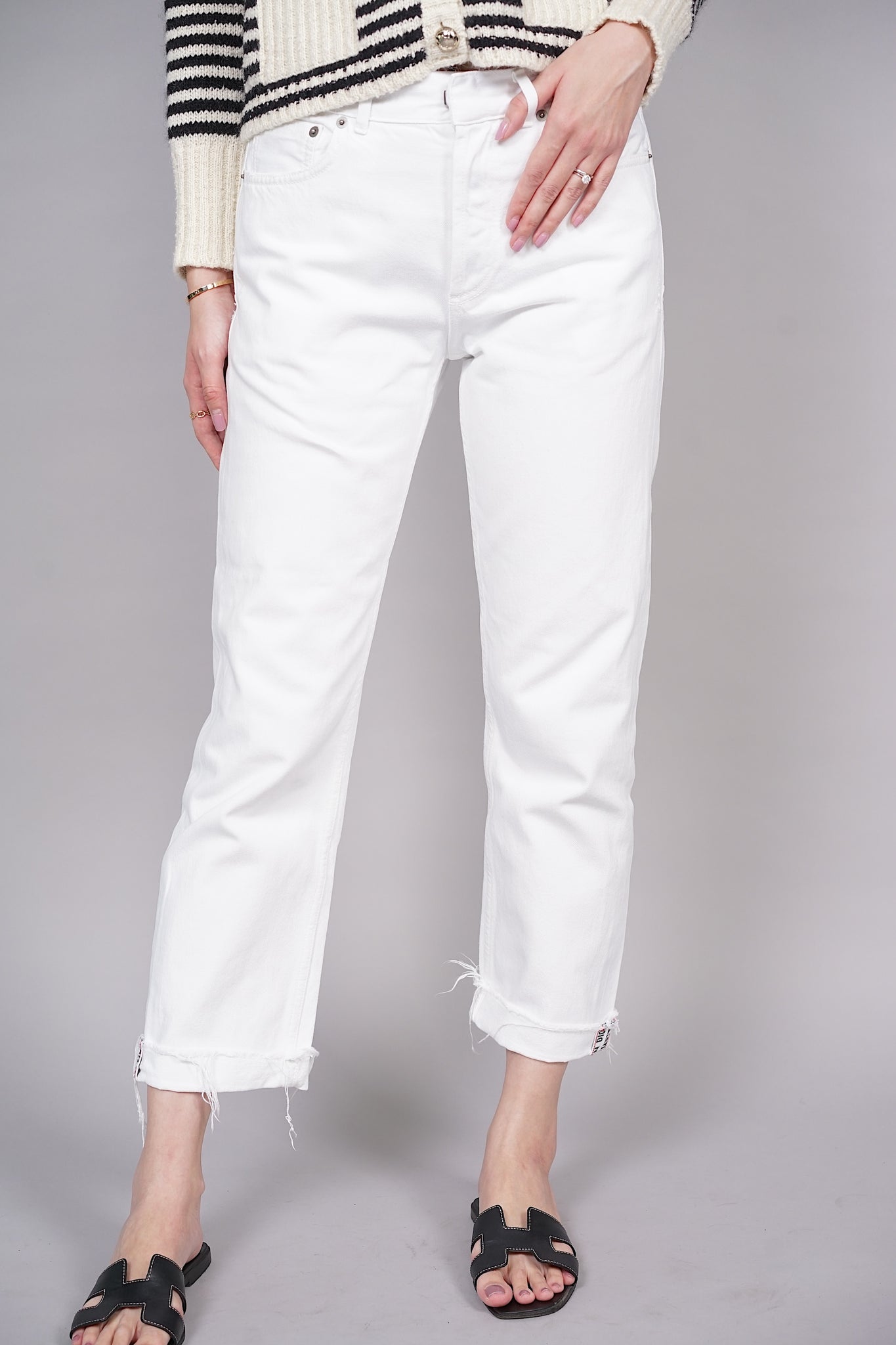 Dior Boyfriend Jeans in White Denim Size 34
